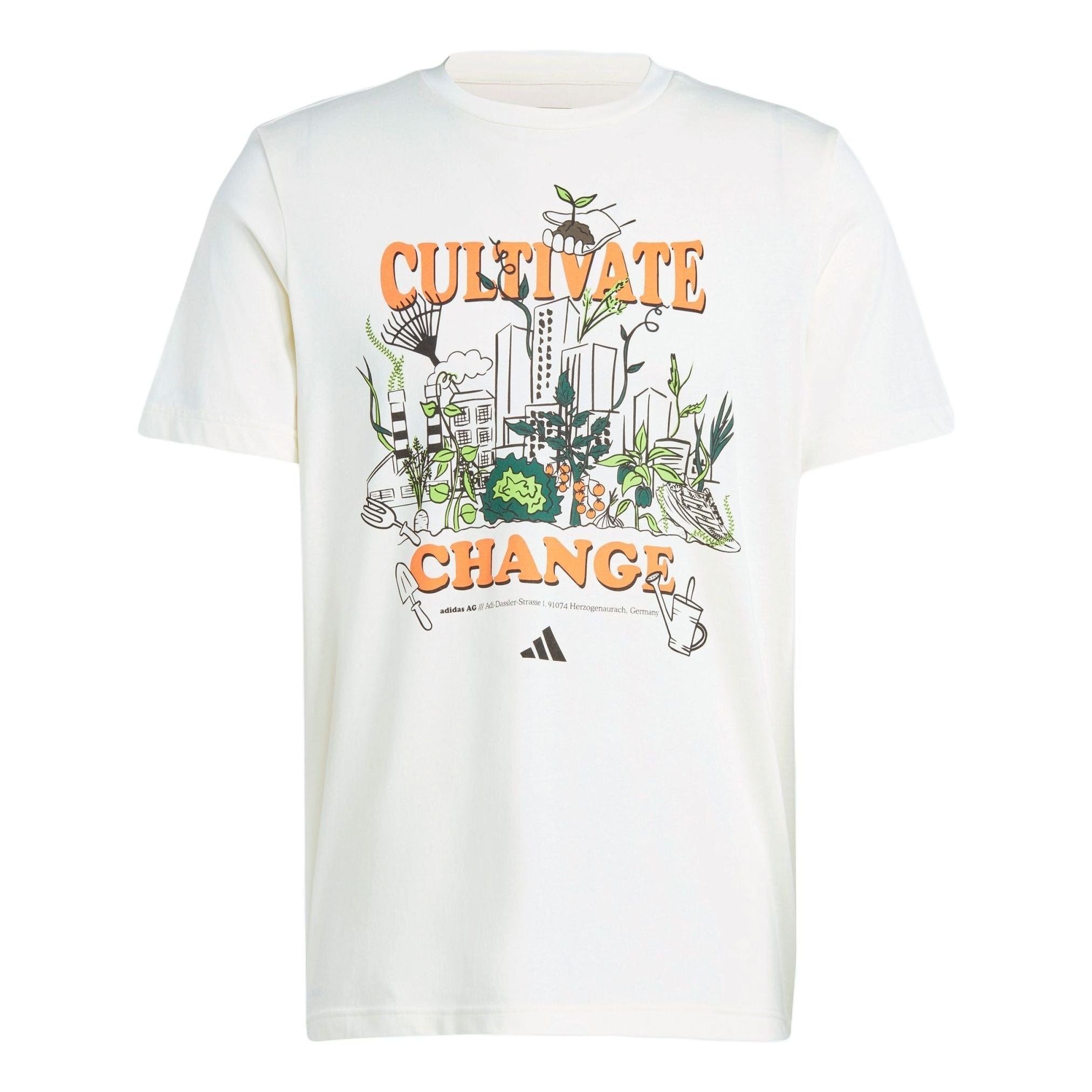 adidas Running Earth Day Graphic T-shirt 'Beige' IS7267 - 1