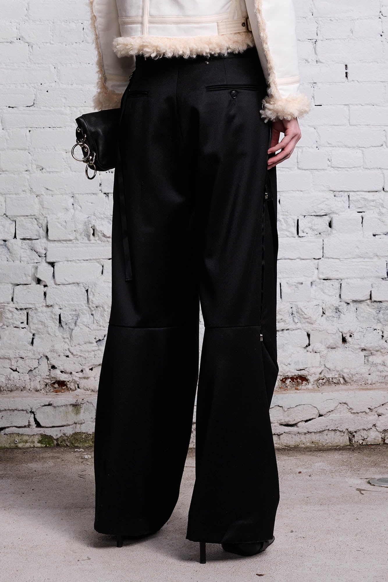 ARTICULATED TUXEDO TROUSER - BLACK - 6