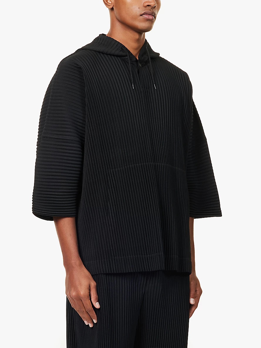 June pleated knitted hoody - 3