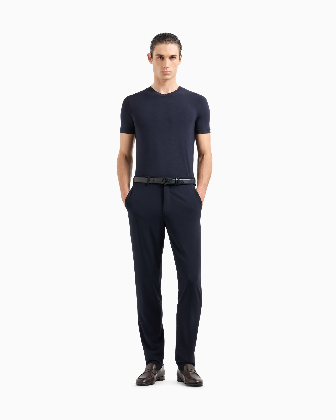 Two-way stretch wool-canvas trousers - 2