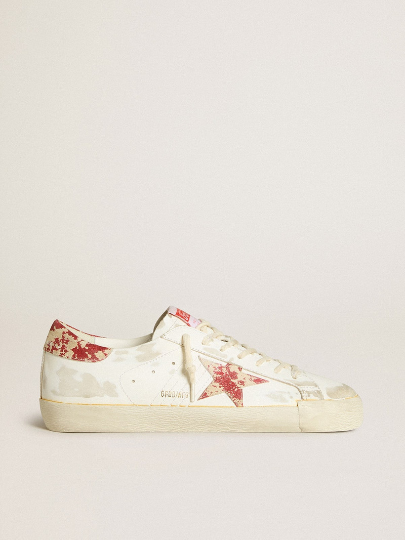 White Women’s Super-Star LAB with rust-effect star and heel tab - 1