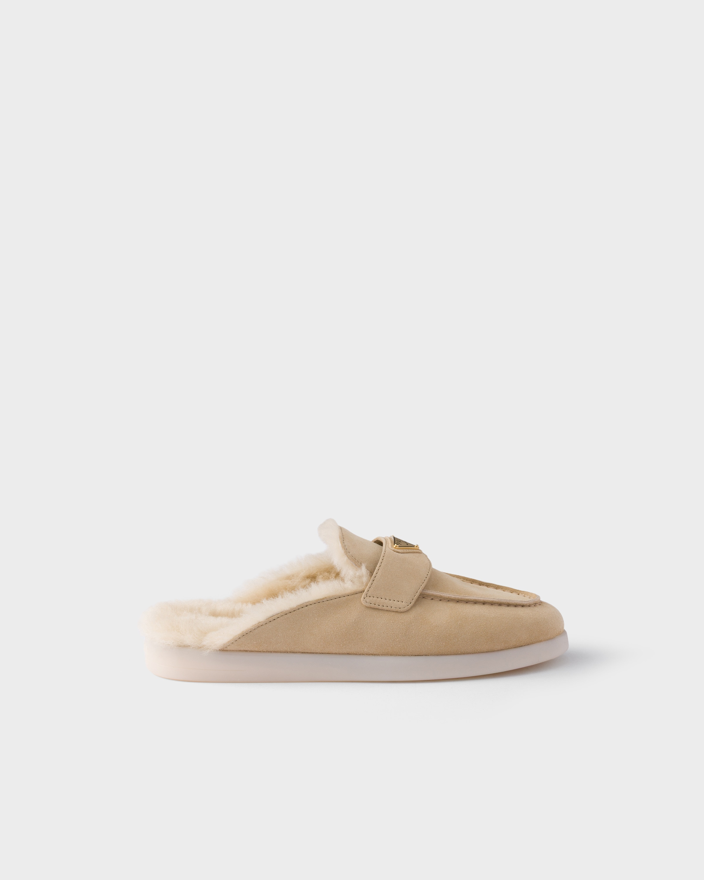 Suede and shearling loafers - 2