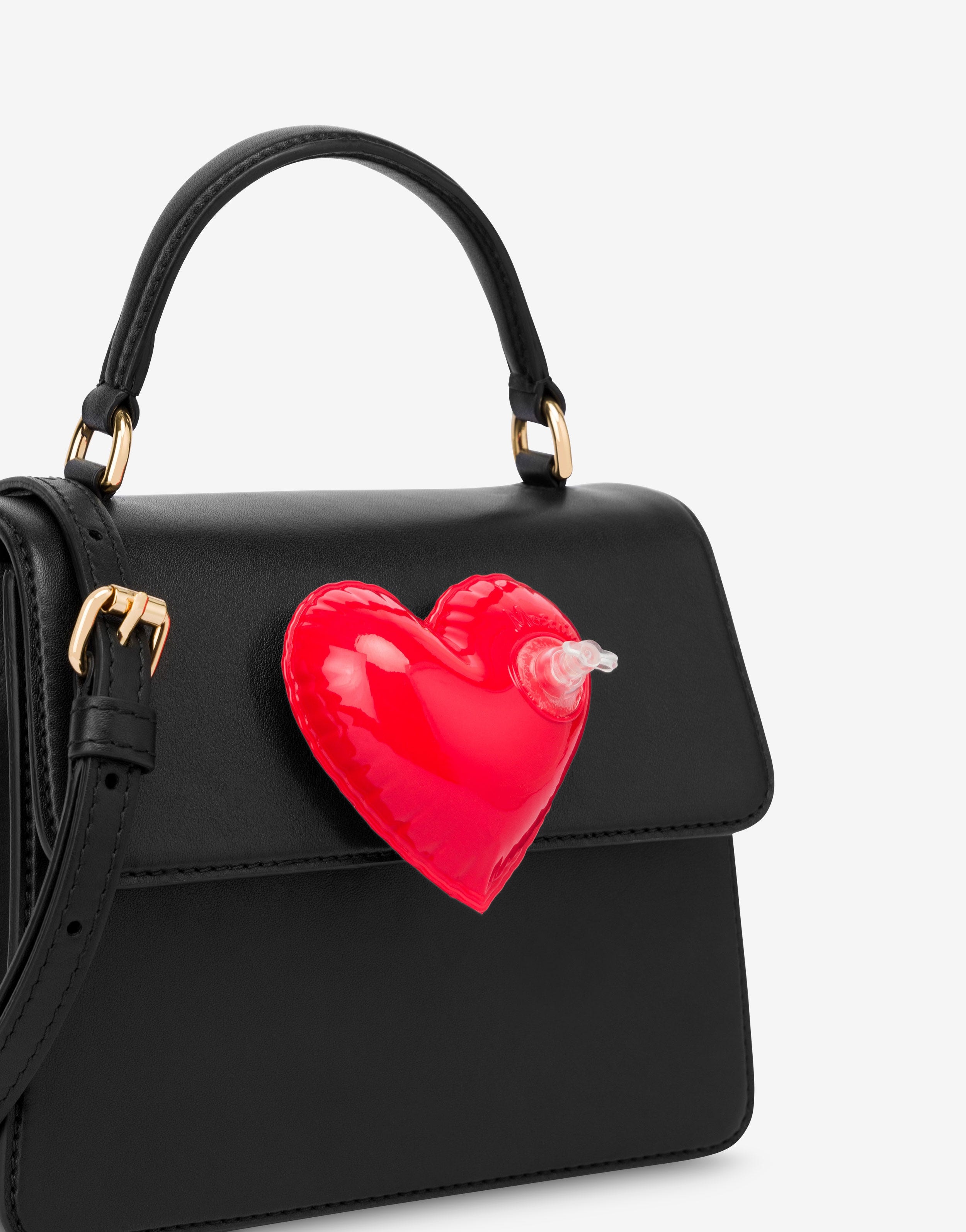 INFLATABLE HEART CALFSKIN HANDBAG - 4