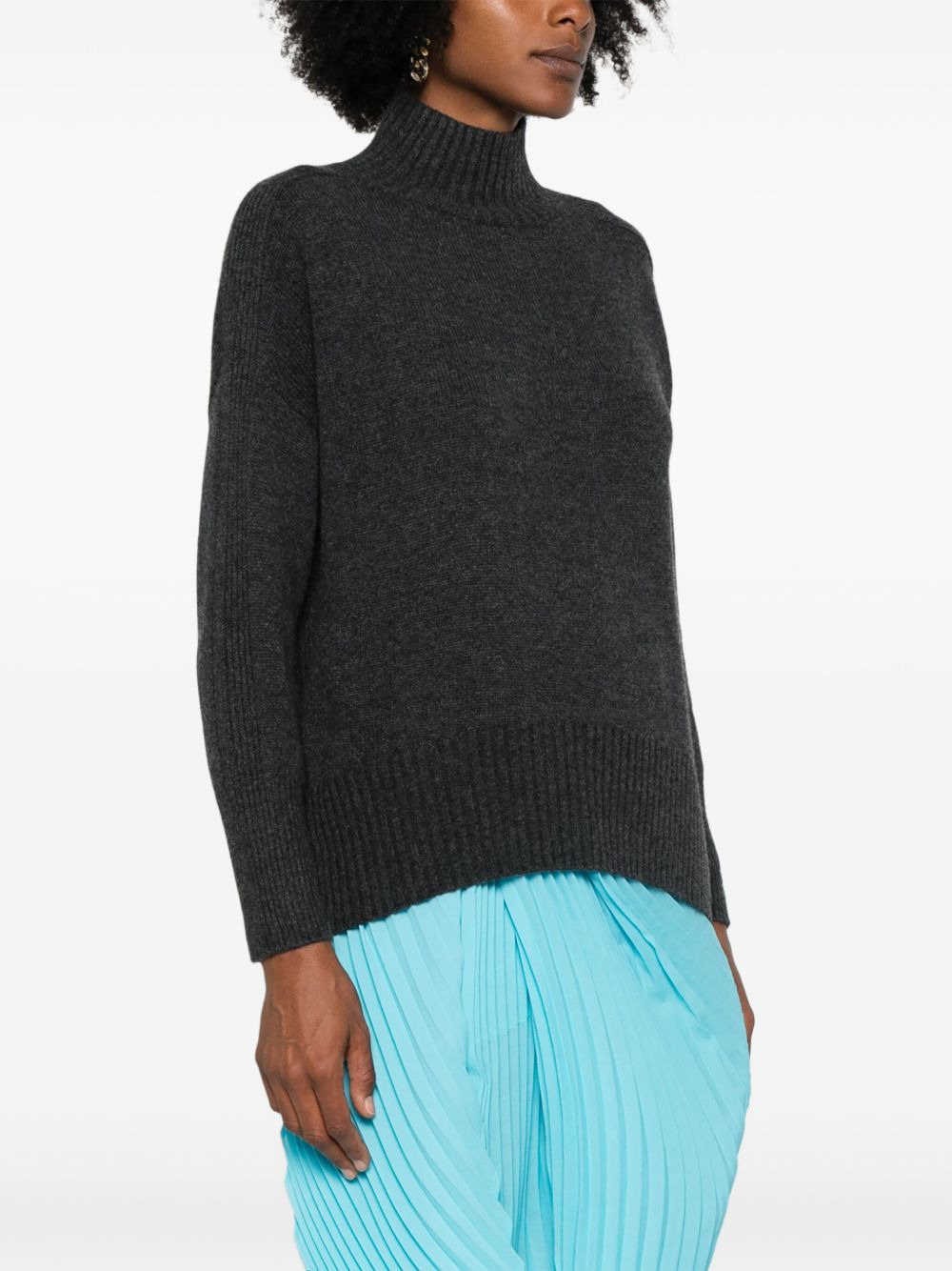 mock-neck cashmere sweater - 3