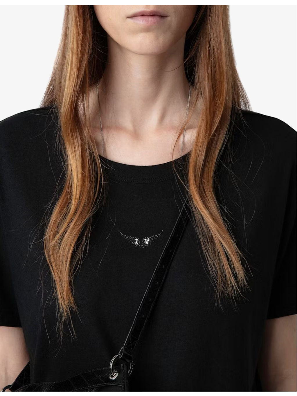 Marta diamante-embellished short-sleeve cotton-blend T-shirt - 5