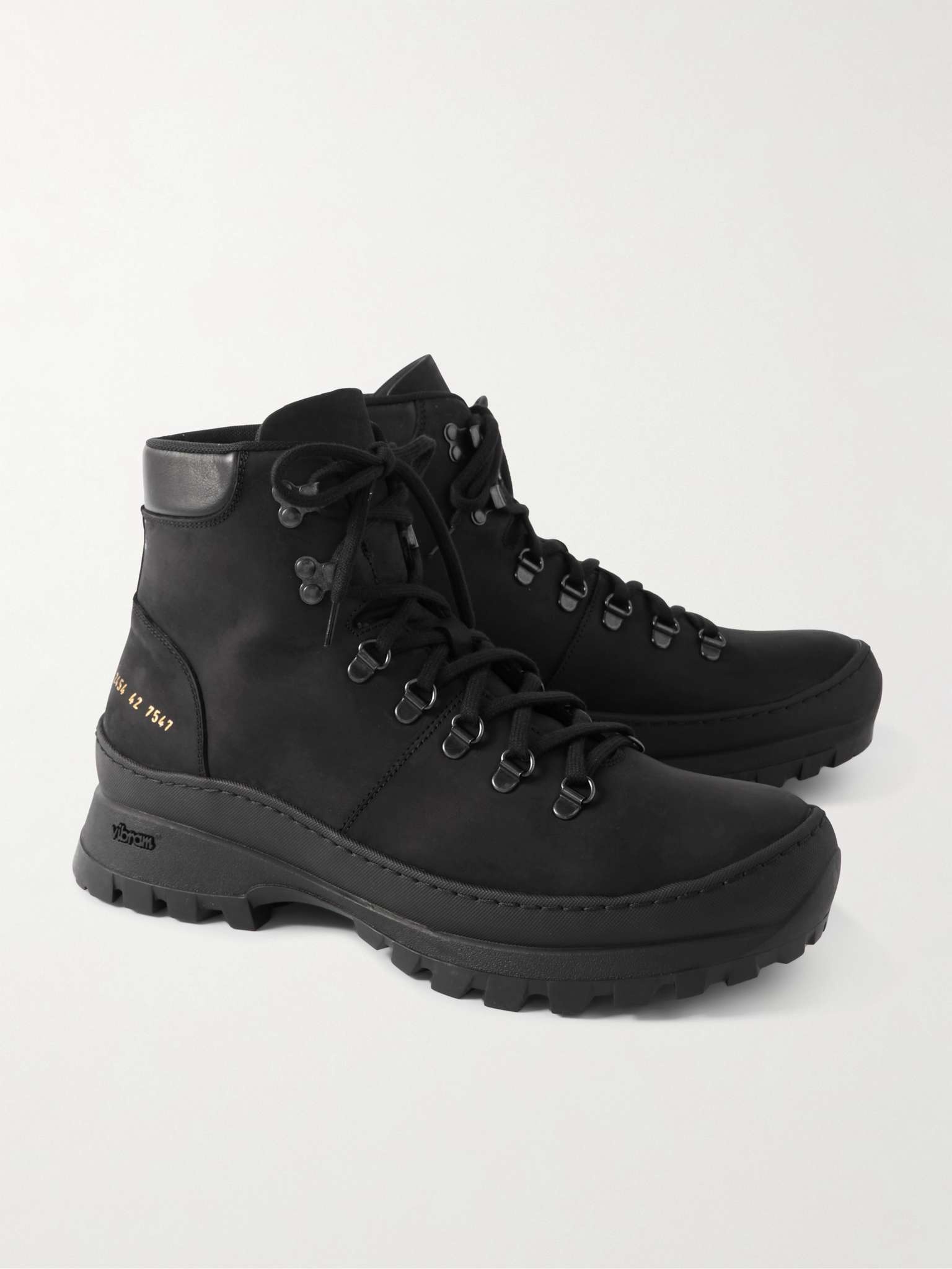 Leather-Trimmed Nubuck Hiking Boots - 4