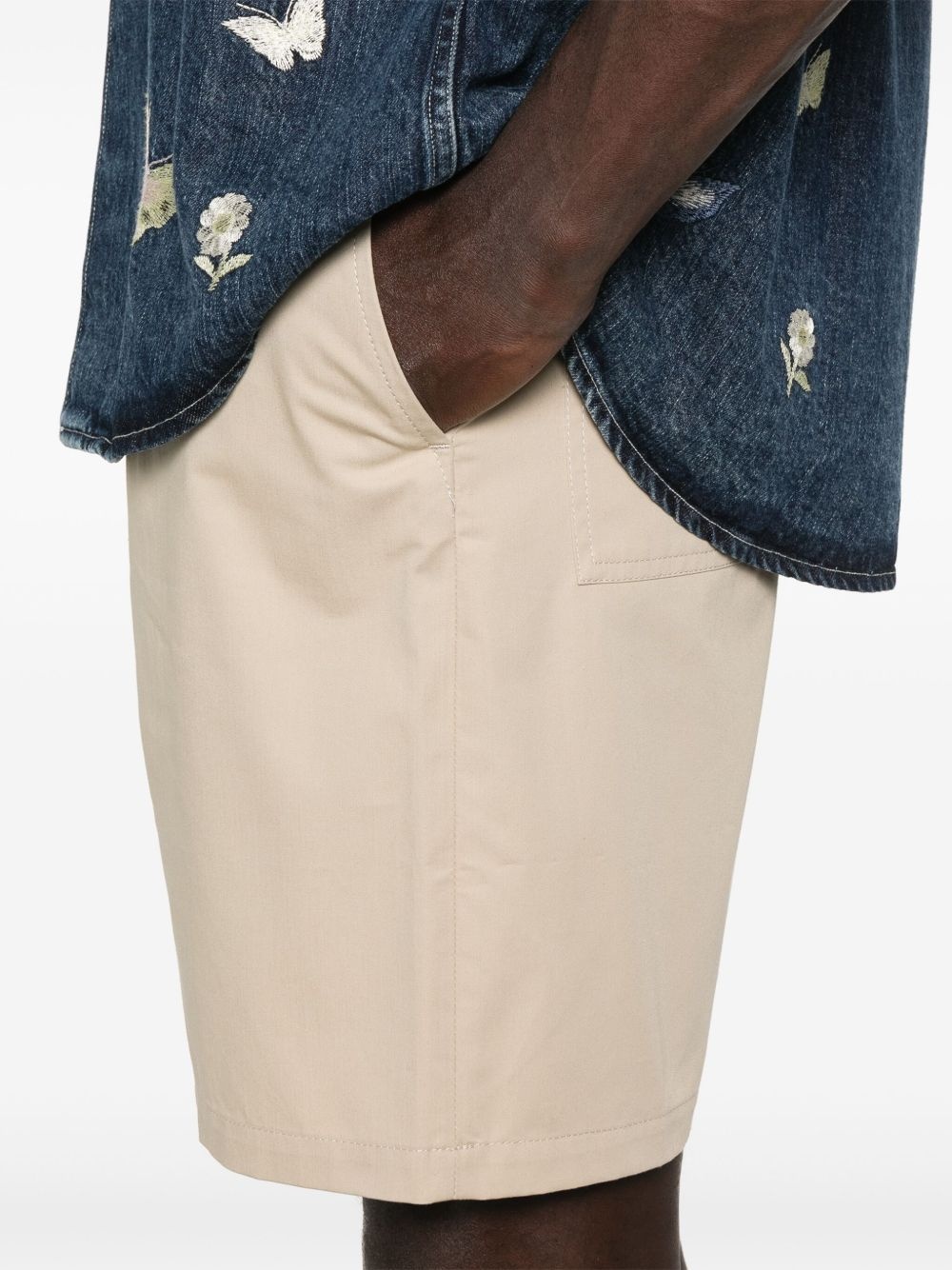 logo-embroidered shorts - 5