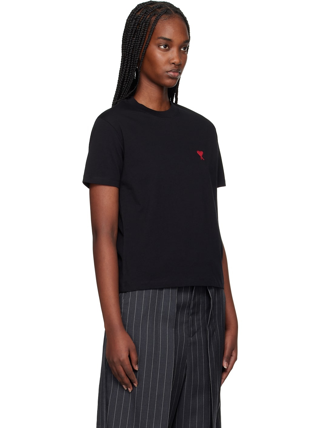 Black Organic Cotton Ami de Coeur T-shirt - 2