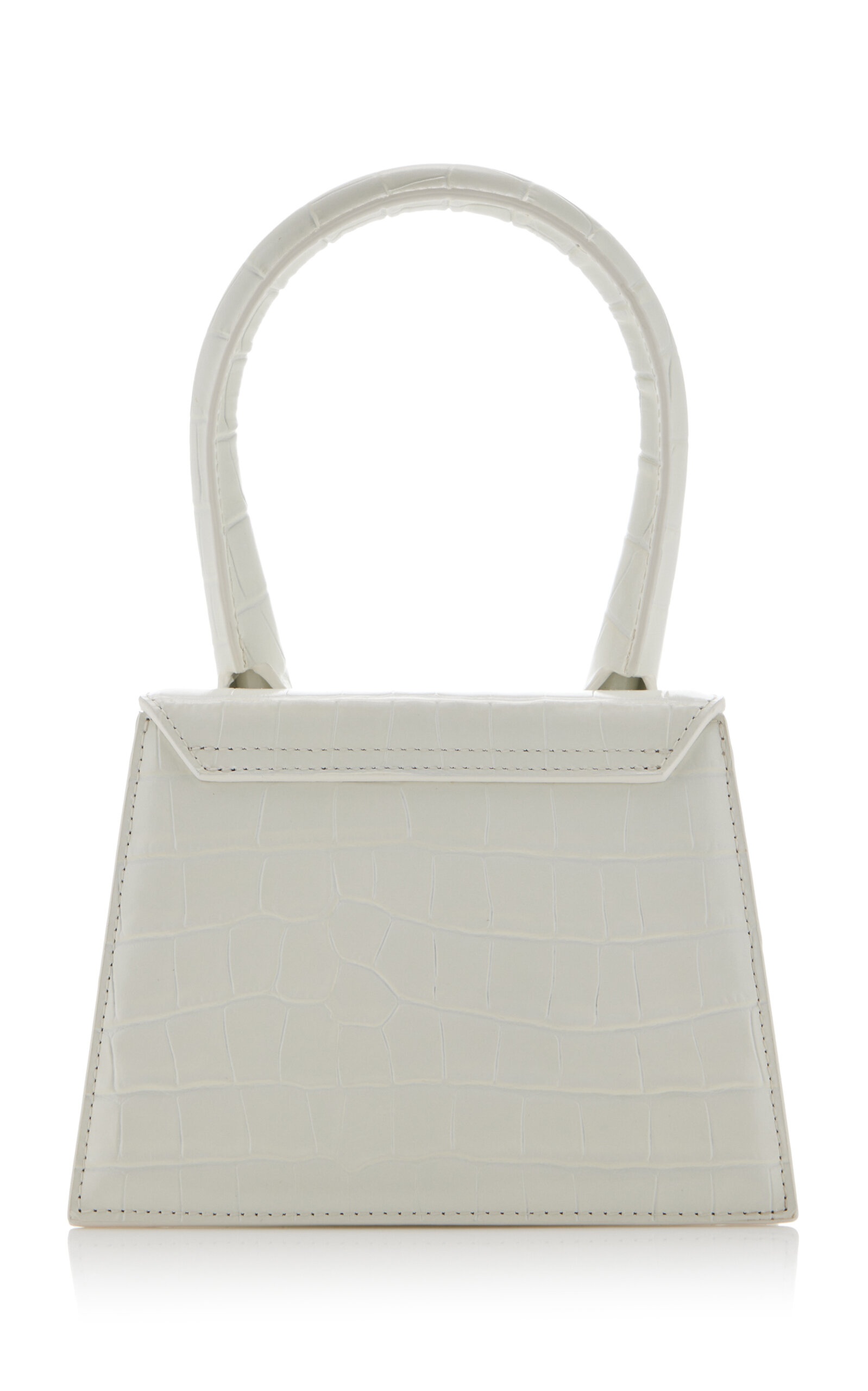 Le Chiquito Moyen Croc-Effect Leather Bag ivory - 4