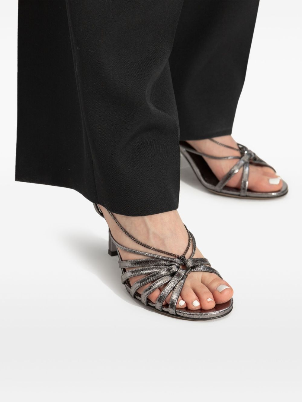 95mm leather sandals - 6