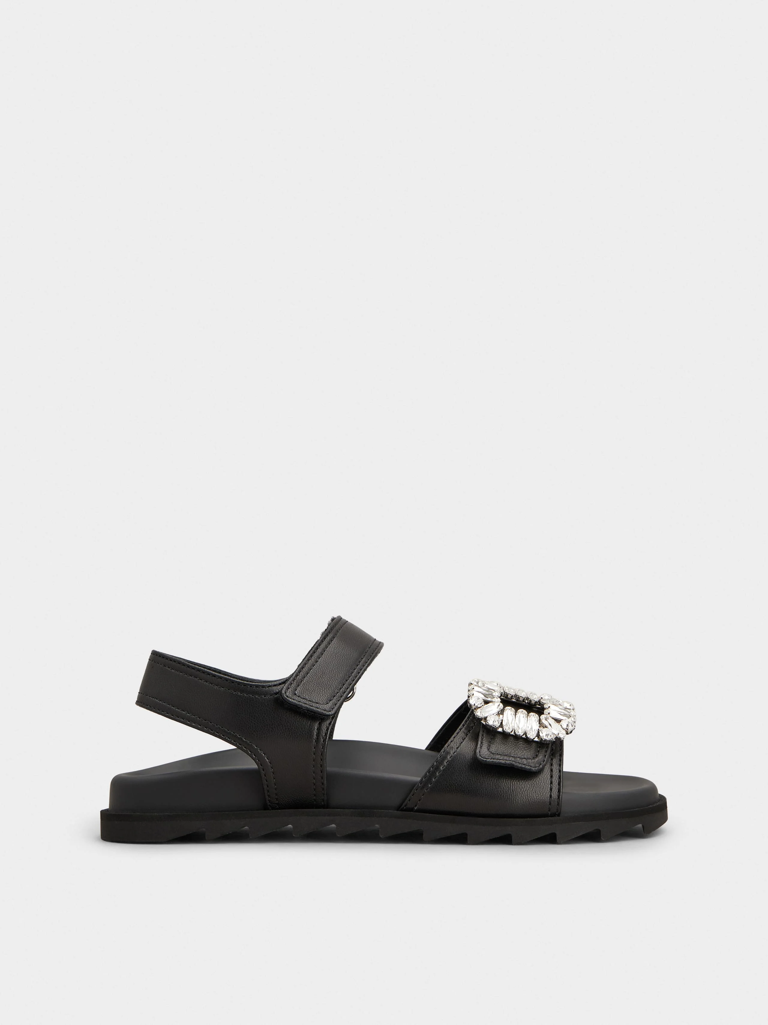 Slidy Viv' Sandals in leather - 1