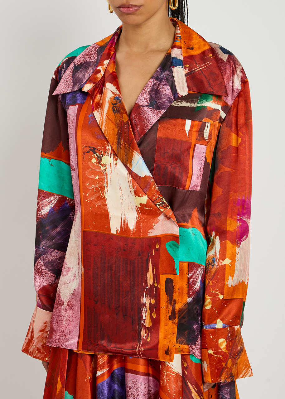 Roksanda Java Printed Satin Blouse - 2
