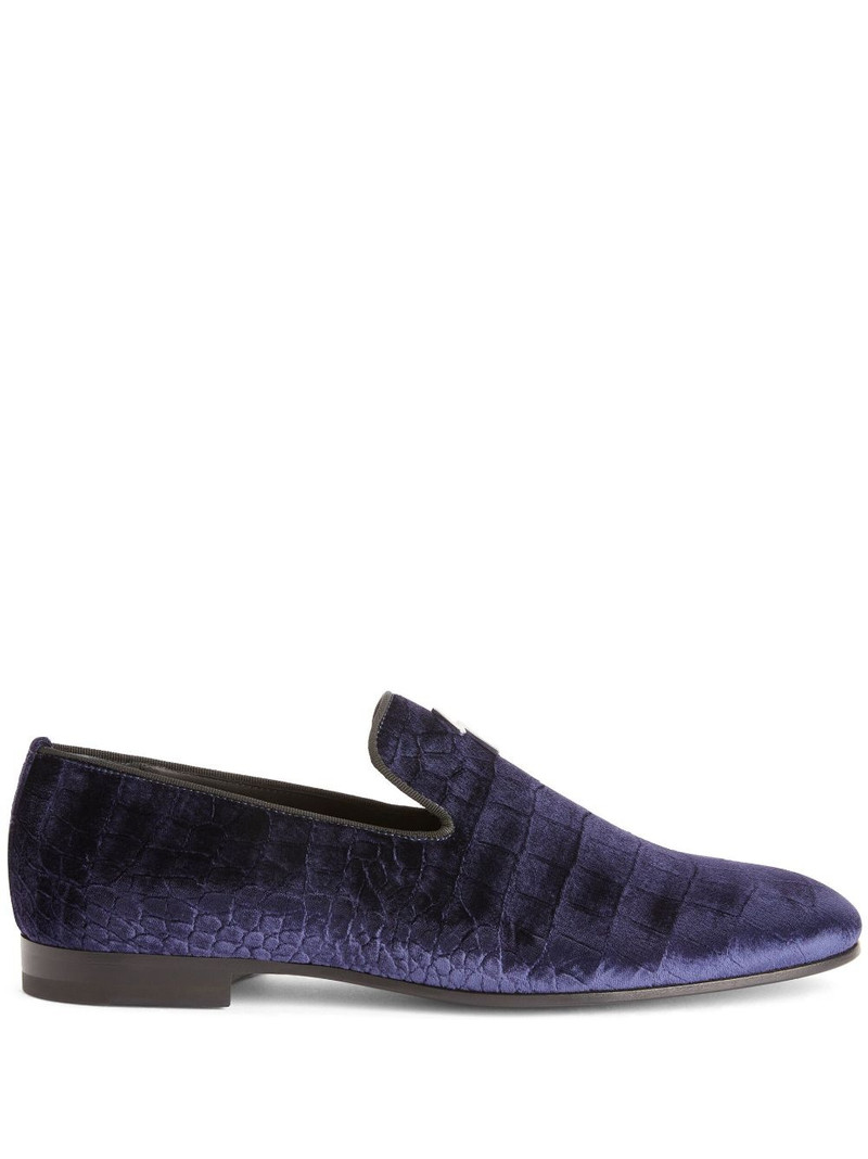 G-Flash crocodile-effect loafers 1