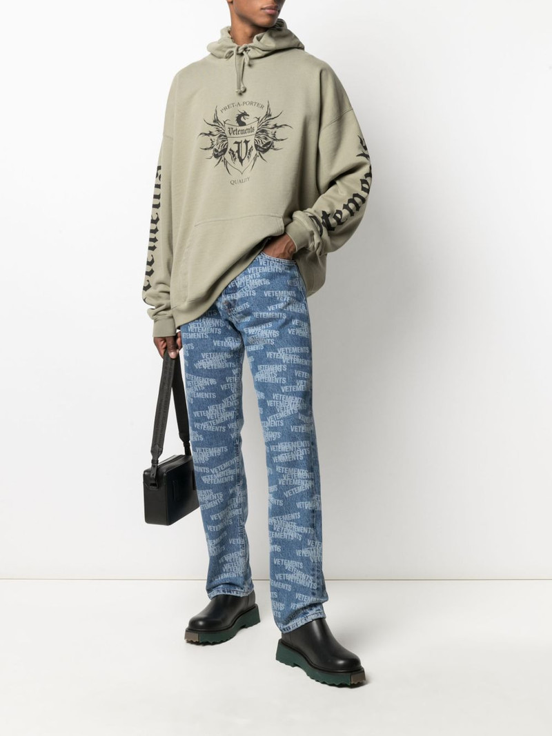 VETEMENTS logo drawstring hoodie outlook