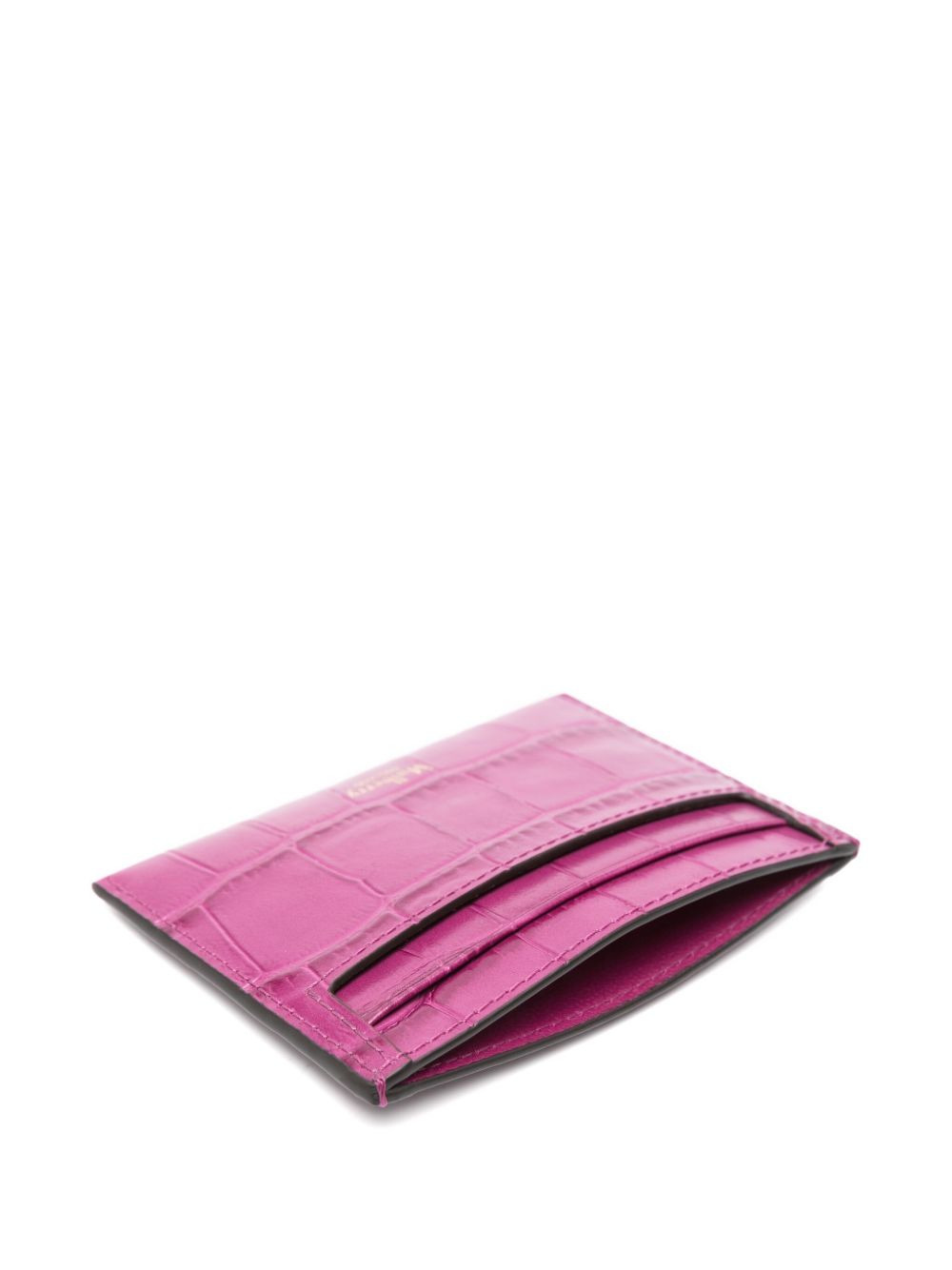 crocodile-embossed leather purse - 3