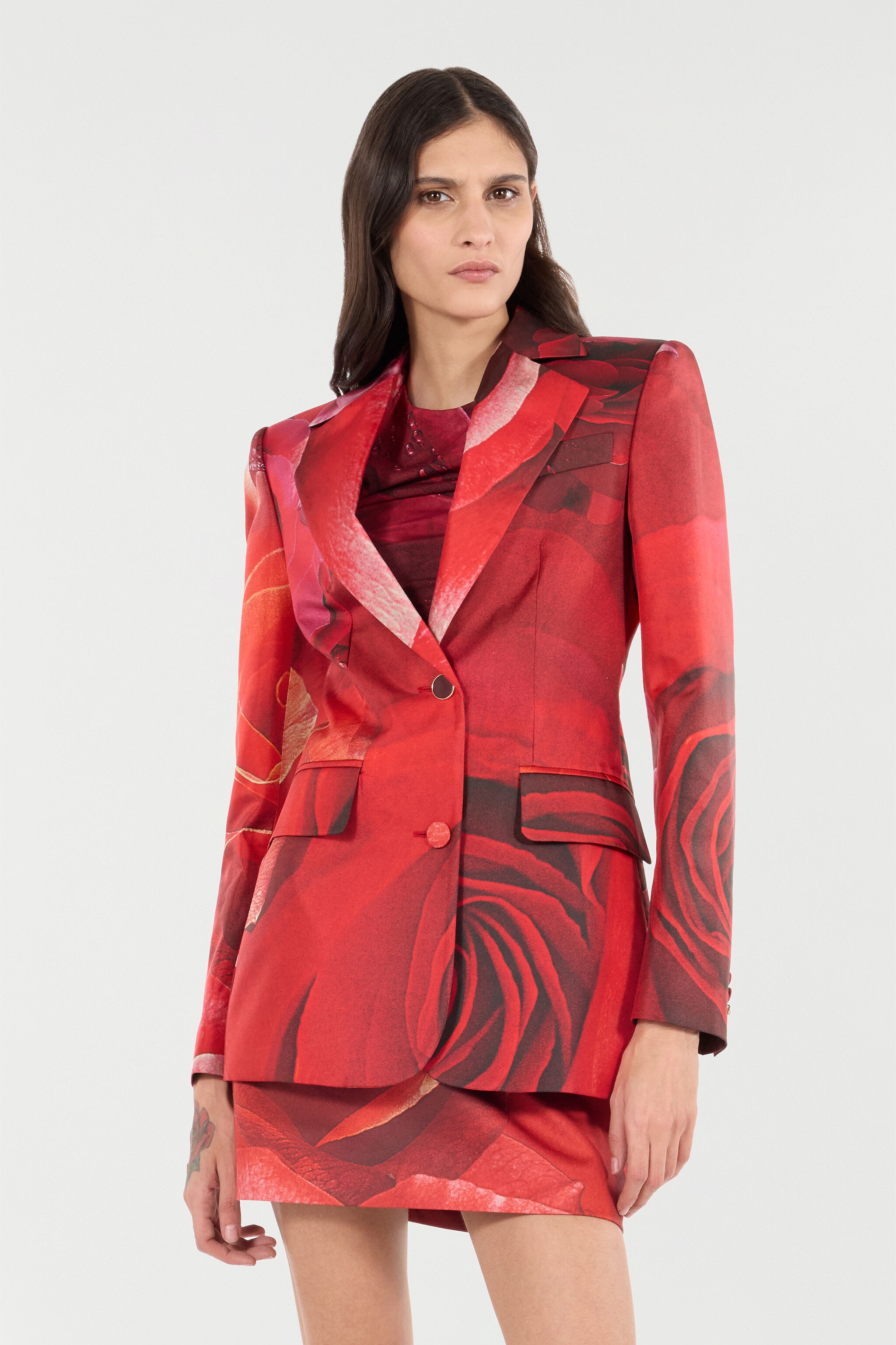 Rose-Print Blazer - 3