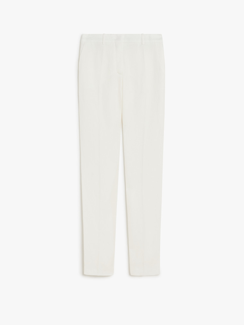 사이트맵 Flared viscose 과 리넨 twill 바지 - 1