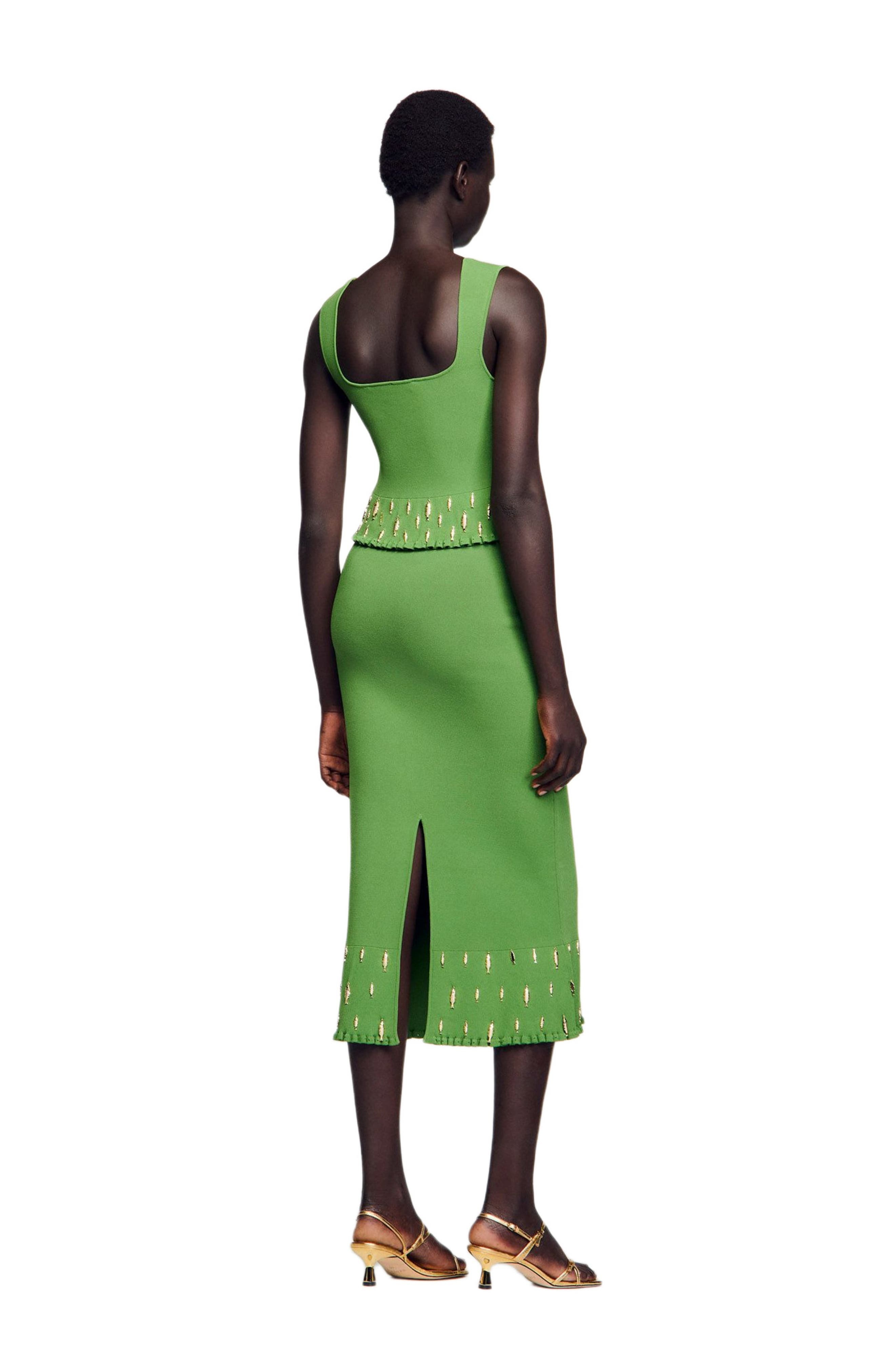 SANDRO Knit top with charms in Green at Nordstrom - 2