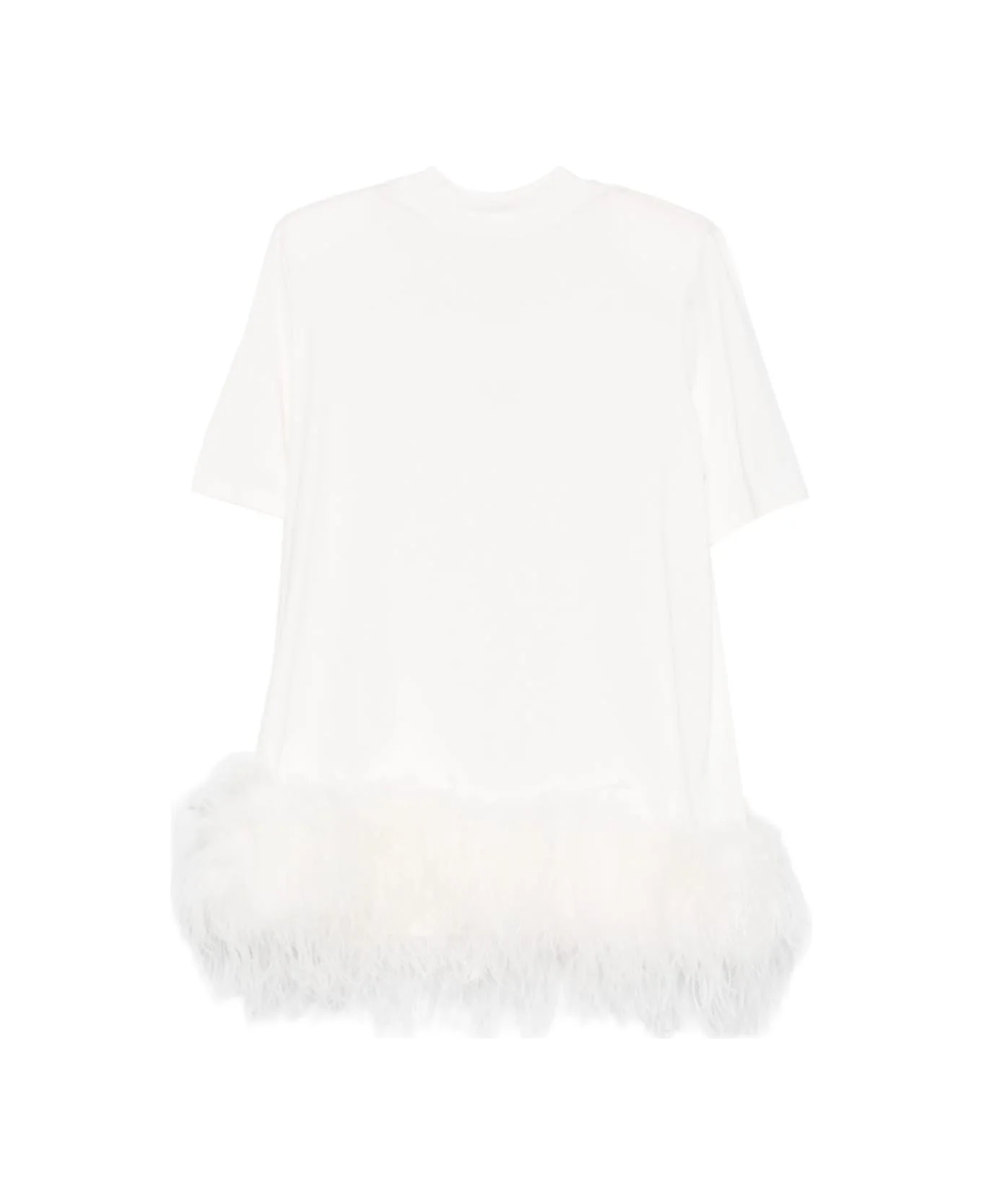 Feathered Short Dress - 1