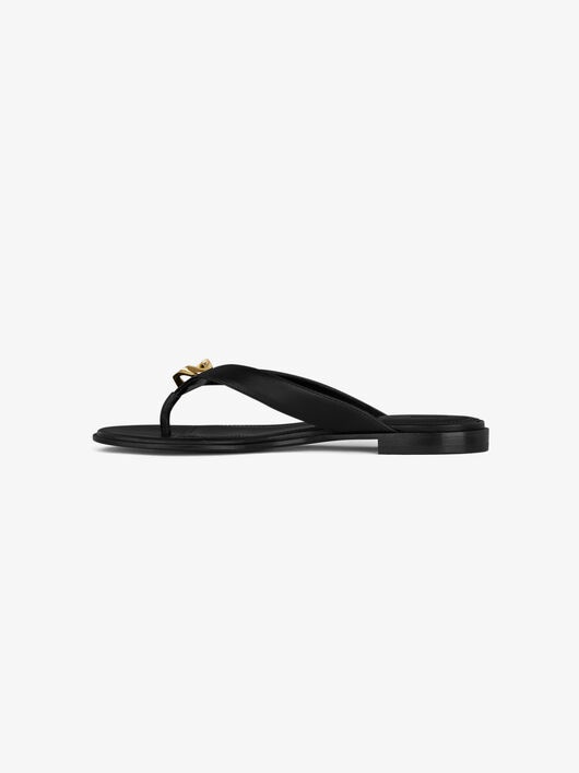 G CHAIN BUCKLE SANDALS IN LEATHER - 4