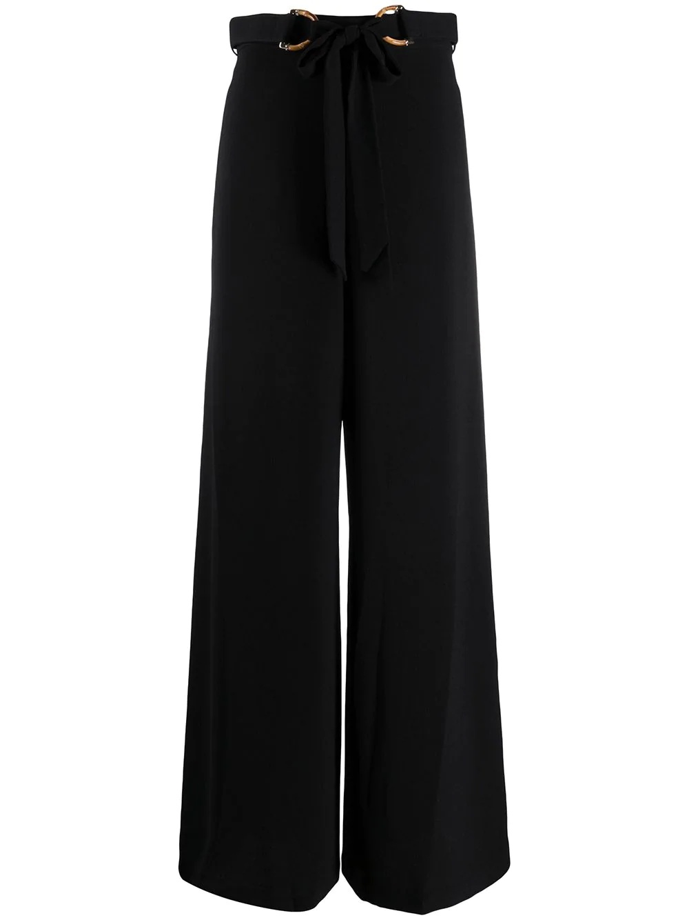 black wide-leg trousers - 1