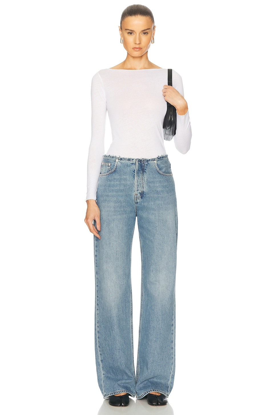 Korea Waistband Straight Leg Jeans - 5