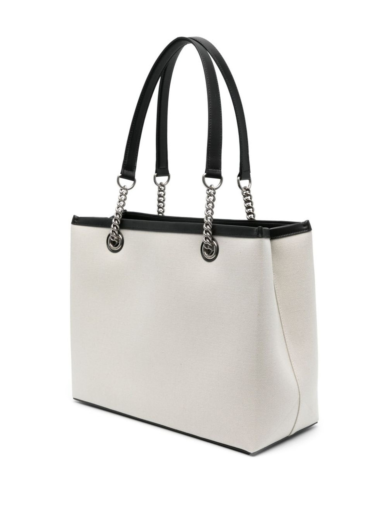 BALENCIAGA logo-print canvas tote bag outlook