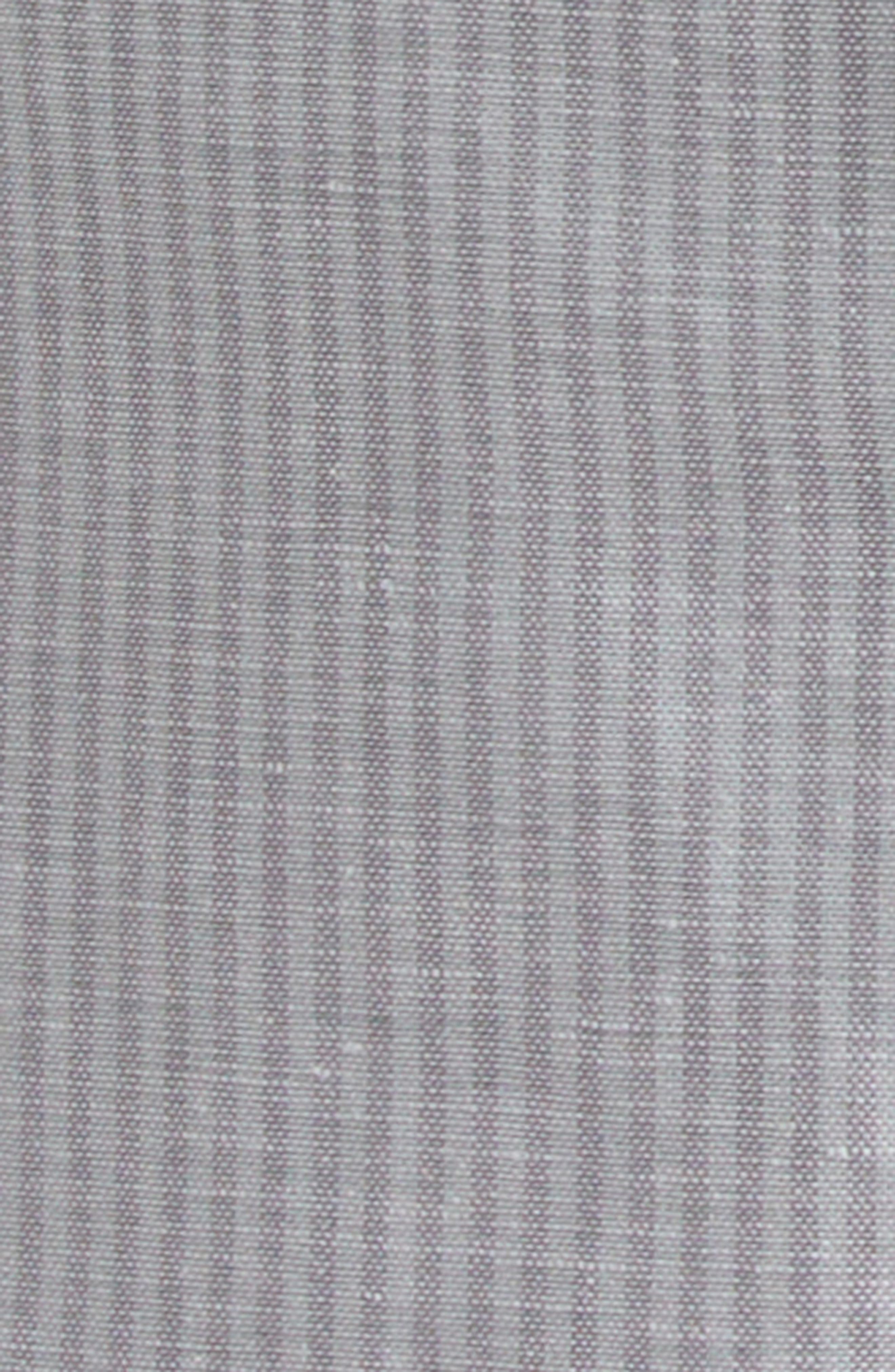 Thom Browne Stripe Colorblock Linen & Cotton Backstrap Pants in Light Grey at Nordstrom - 6