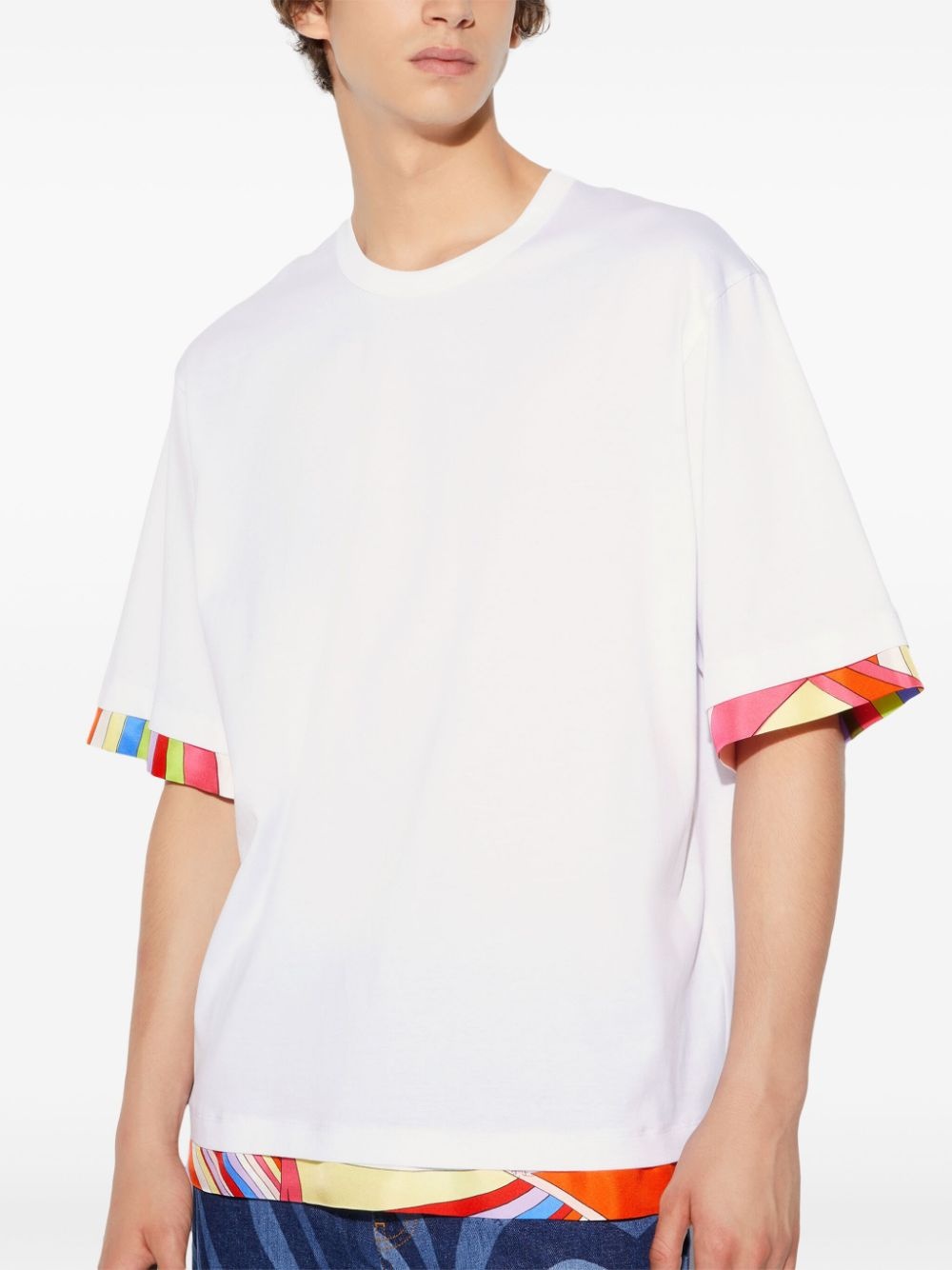 contrast-trim T-shirt - 5