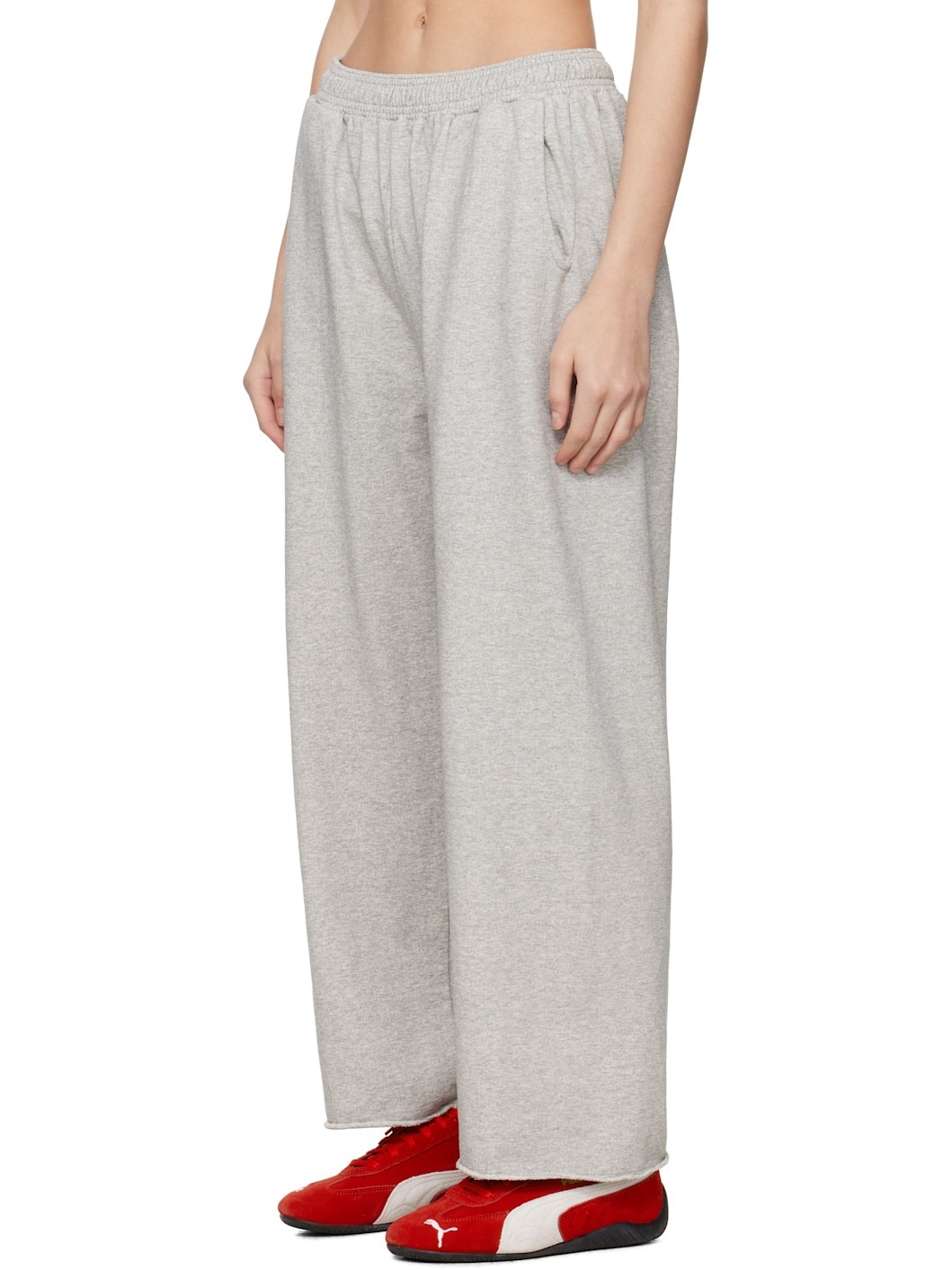Gray '07' Cropped Lounge Pants - 4