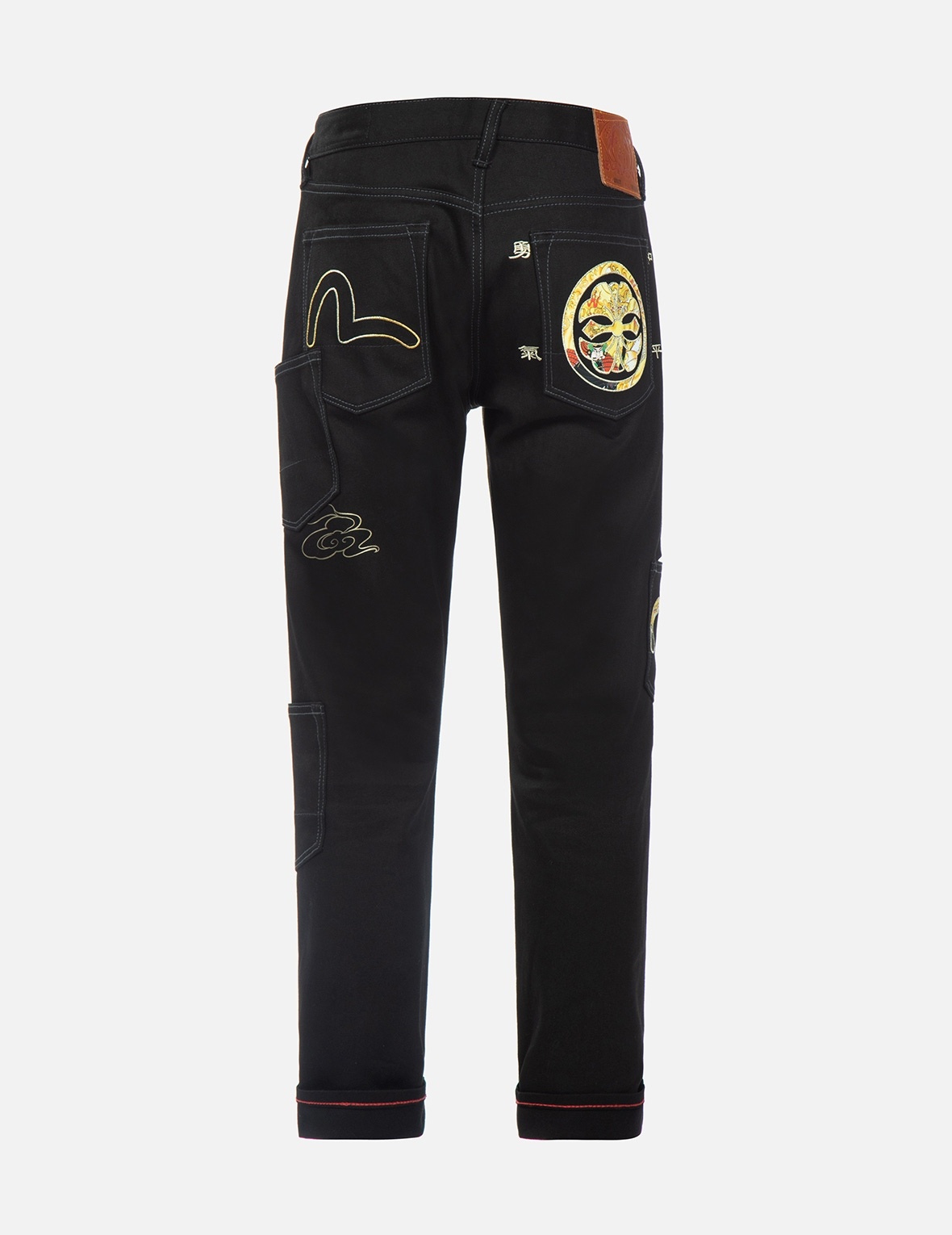 MULTI POCKET BROCADE EMBROIDERED CARROT FIT JEANS #2017 - 2