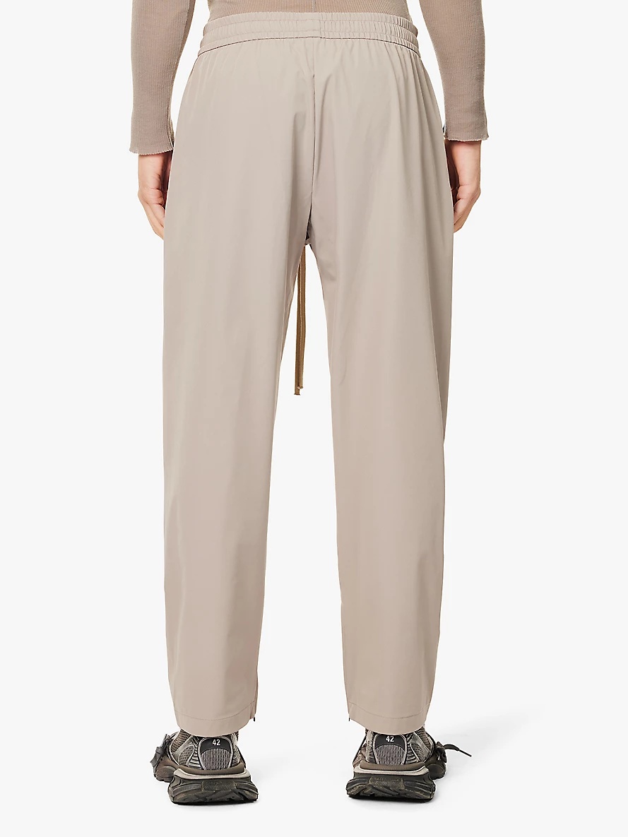 Straight-leg brand-patch stretch-woven trousers - 4