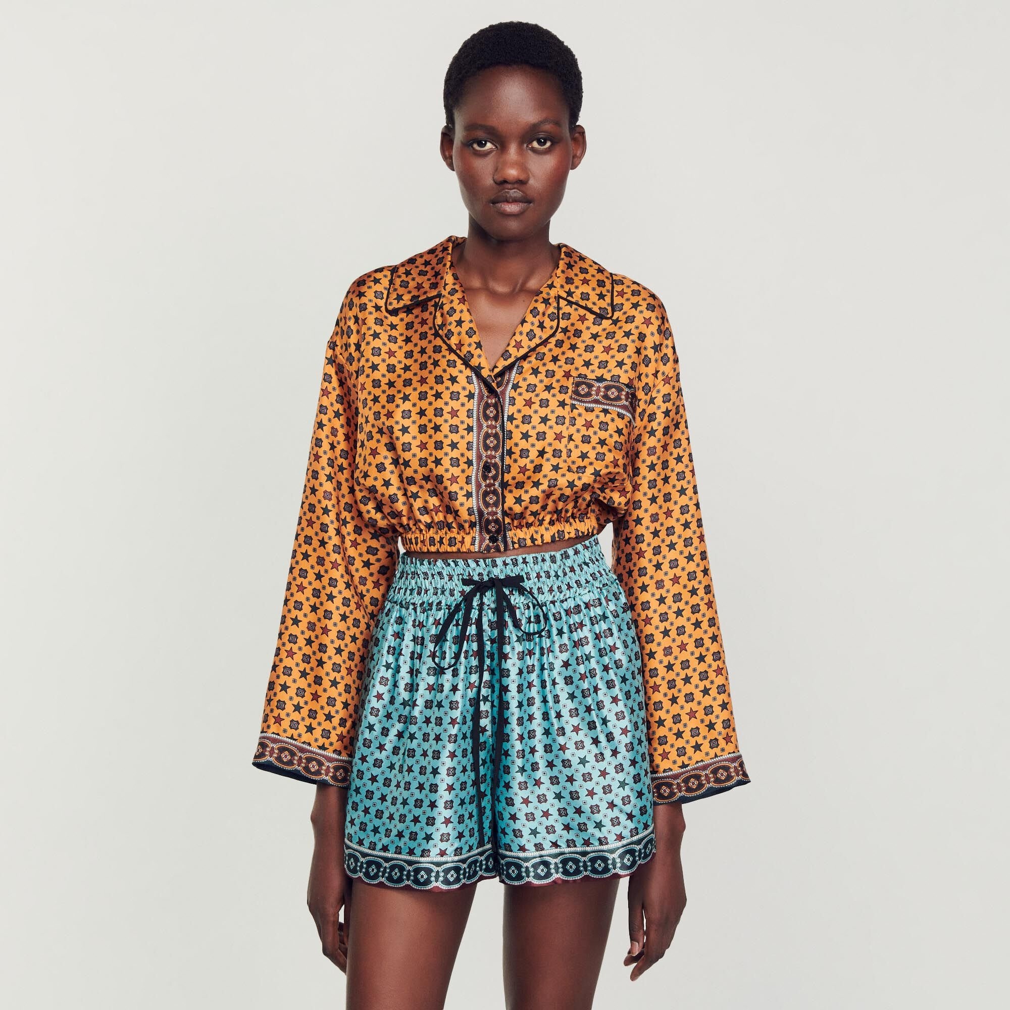 PRINTED CROPPED SHIRT - 5