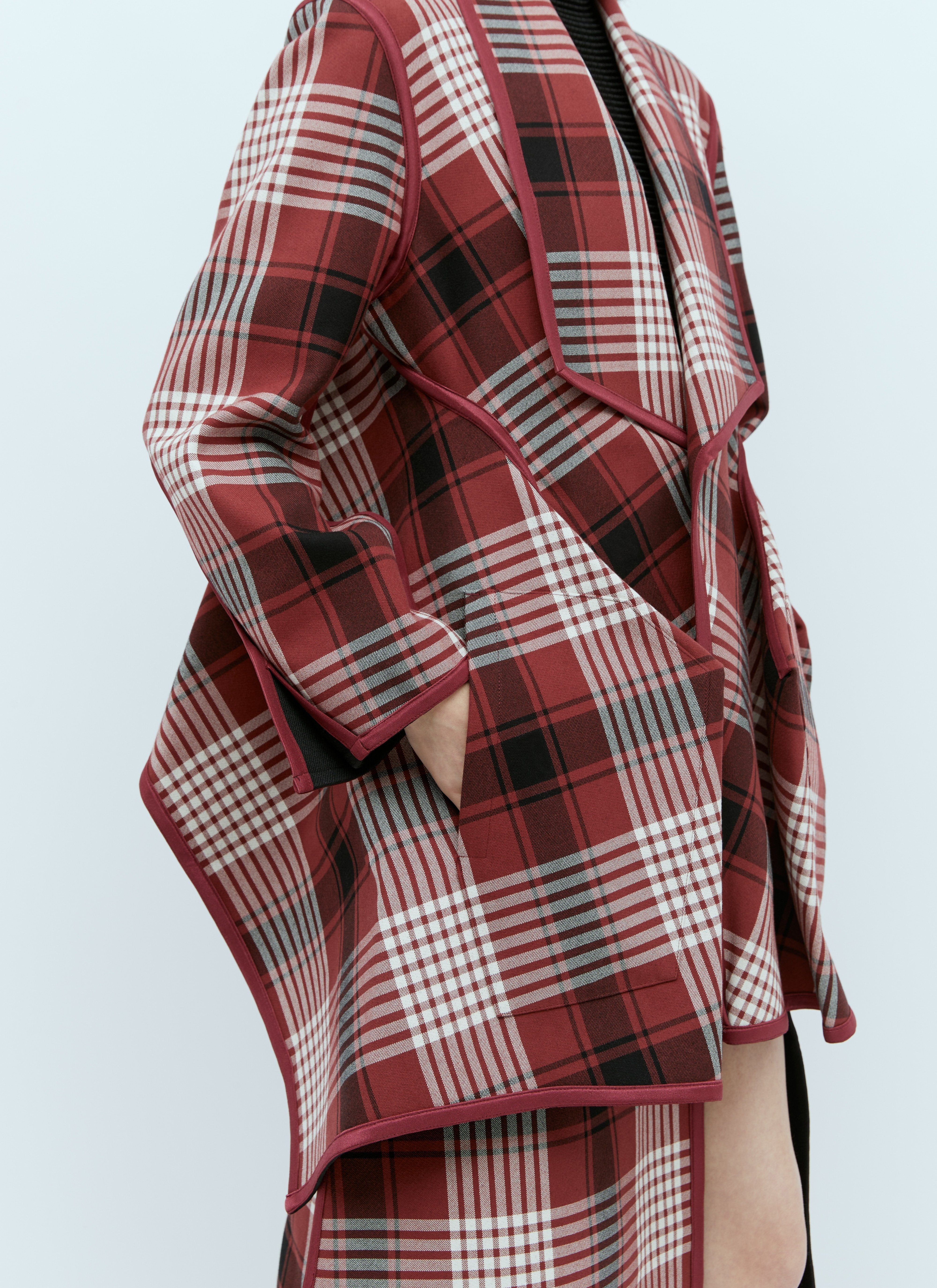 Issey Miyake Women Counterpoint Check Jacket - 6