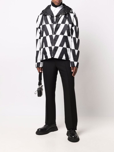 Valentino logo-print hooded jacket outlook