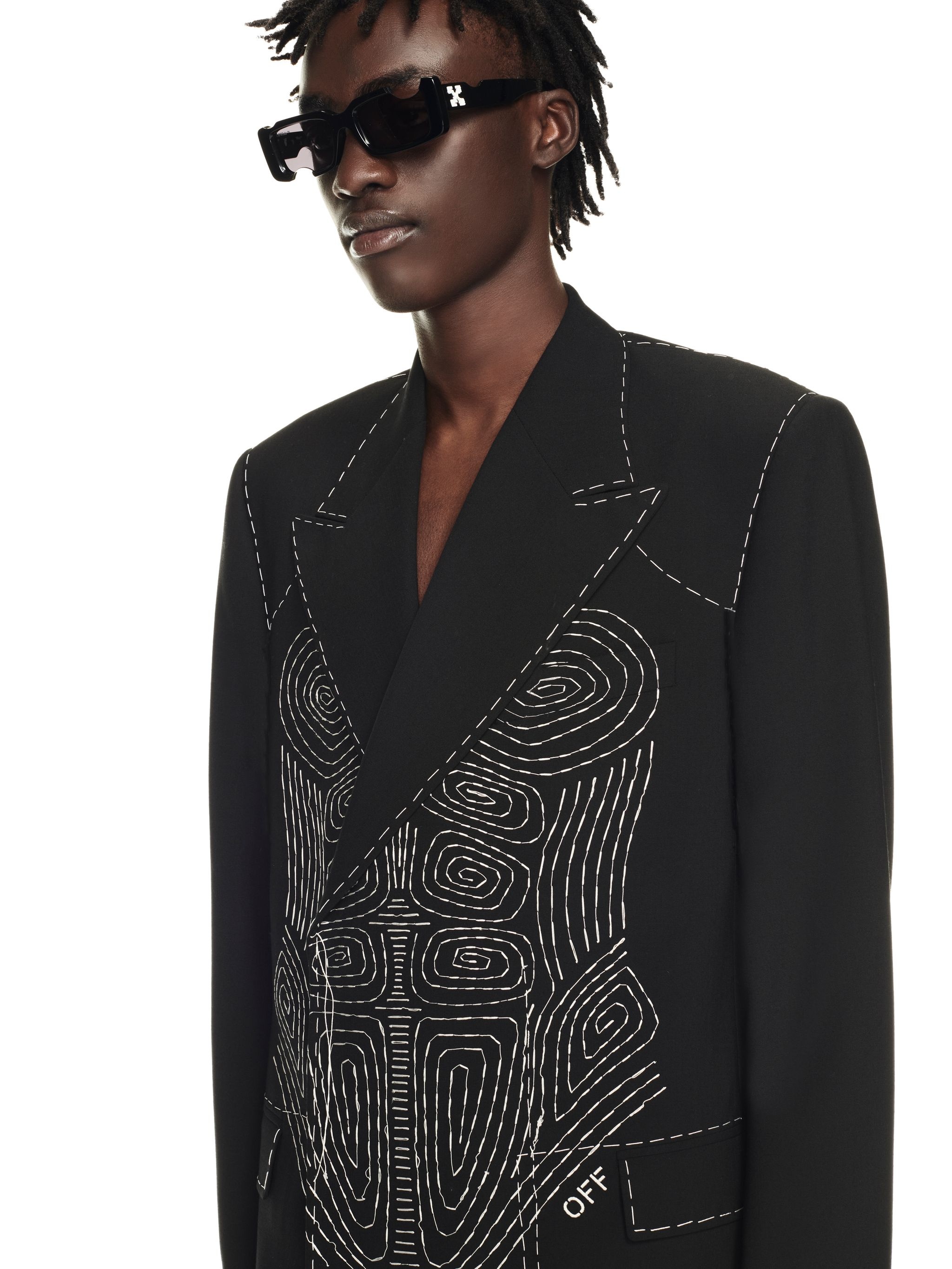Body Stitch Tuxedo Double Jacket - 5