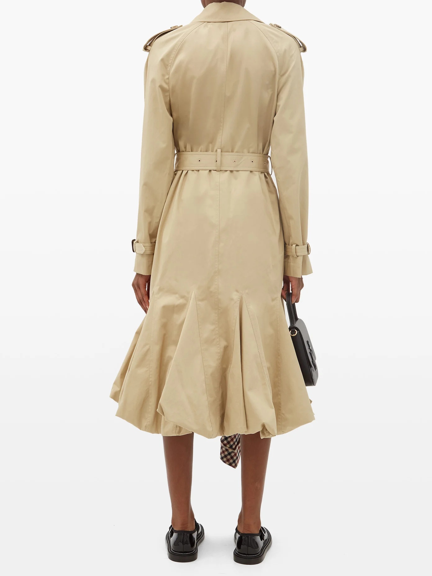 Panelled-hem cotton-gabardine trench coat - 5