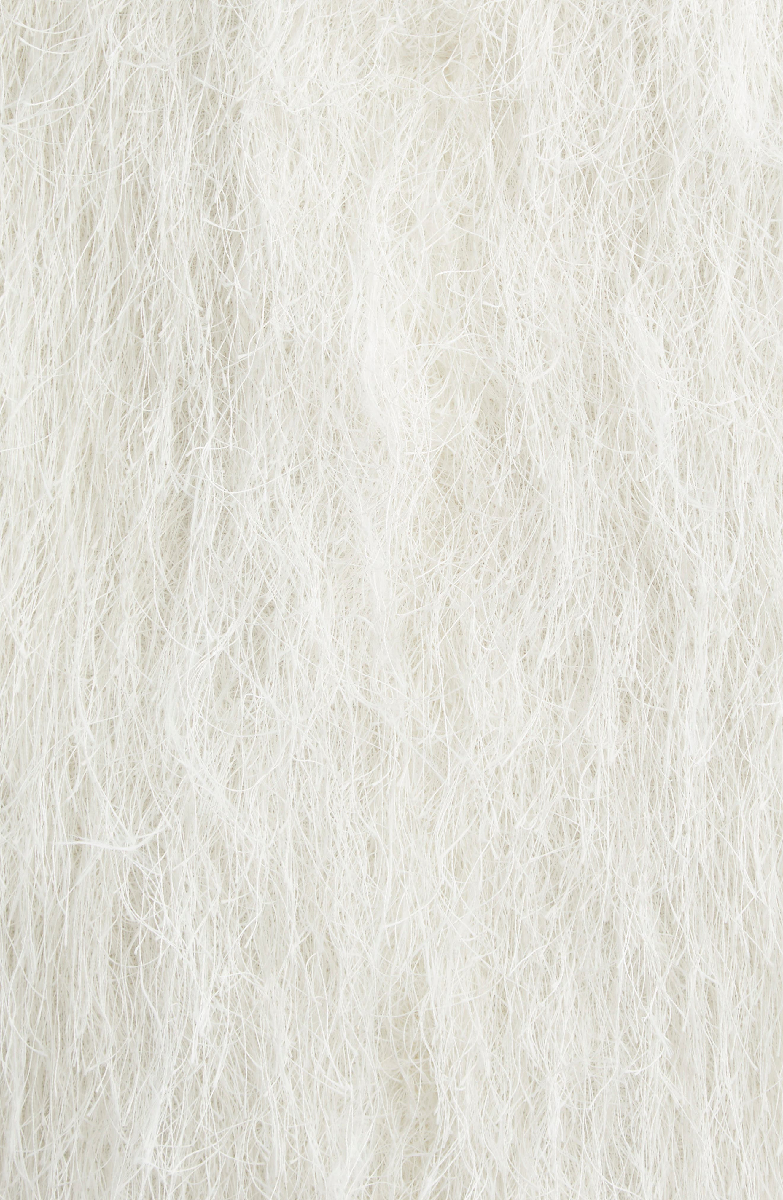 LOULOU DE SAISON Zaro Short Sleeve Fringe Top in White at Nordstrom - 7