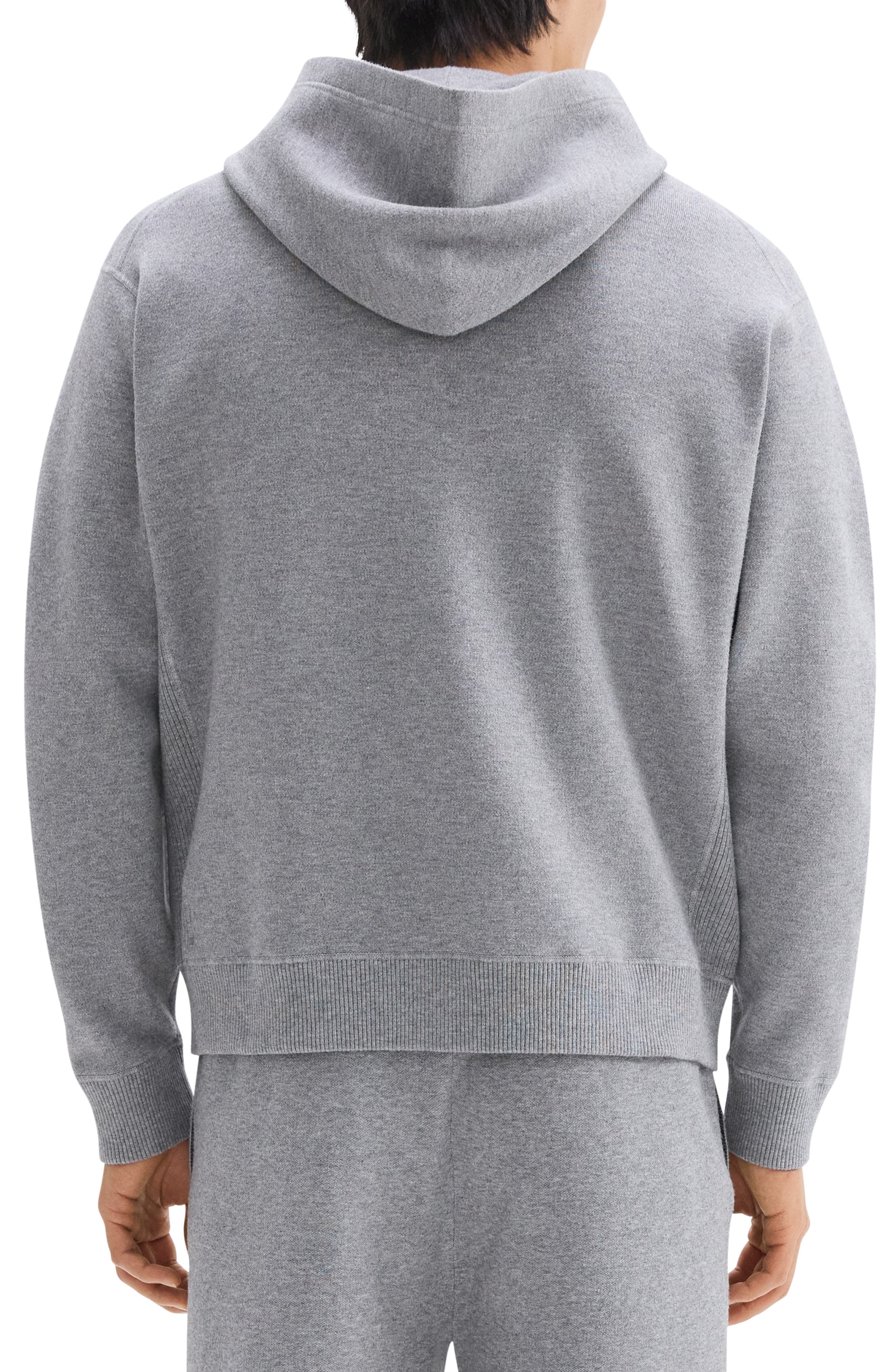 Theory Oversize Pullover Hoodie in Melange Grey at Nordstrom - 2