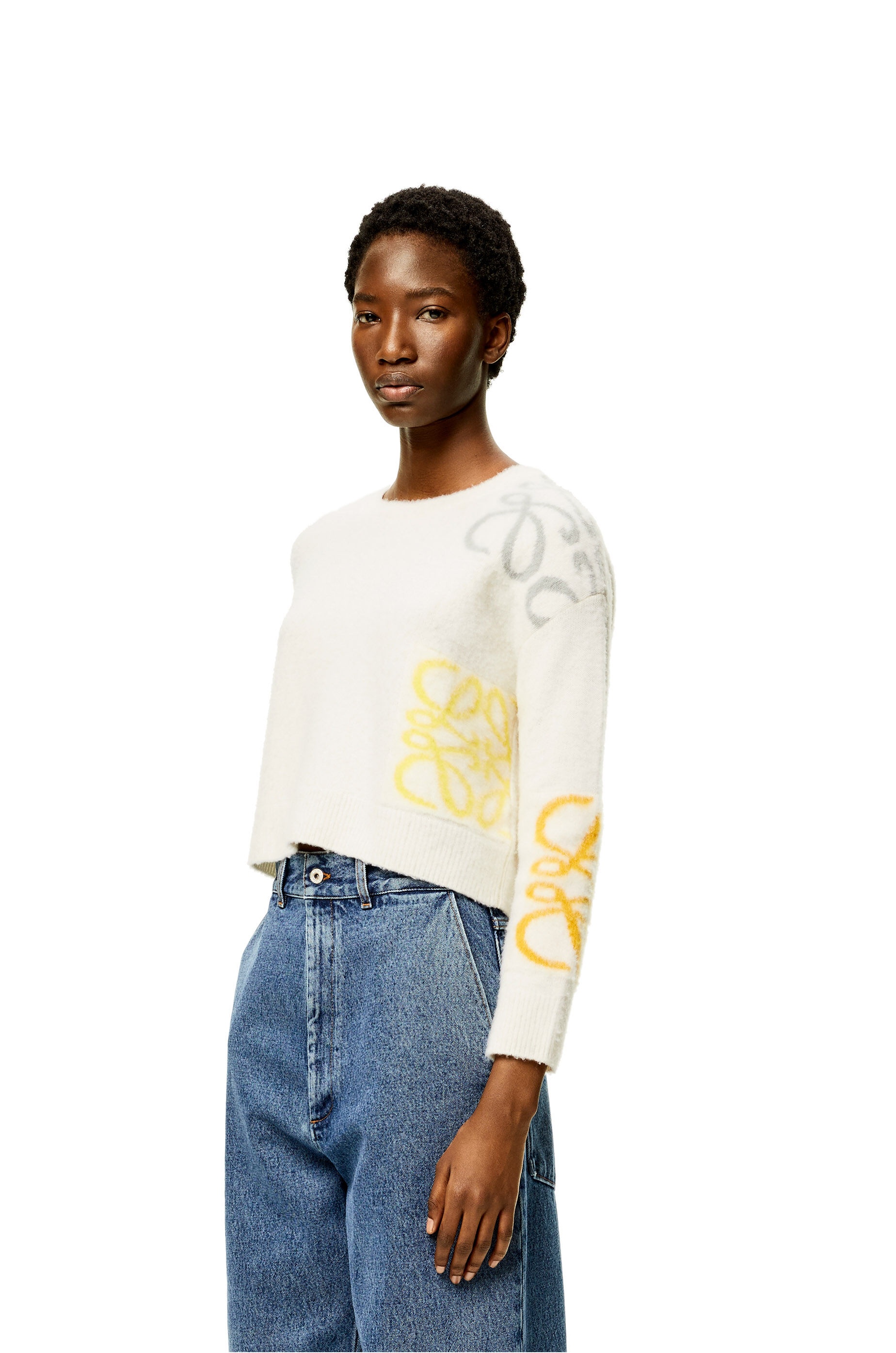 Anagram intarsia sweater in wool - 3
