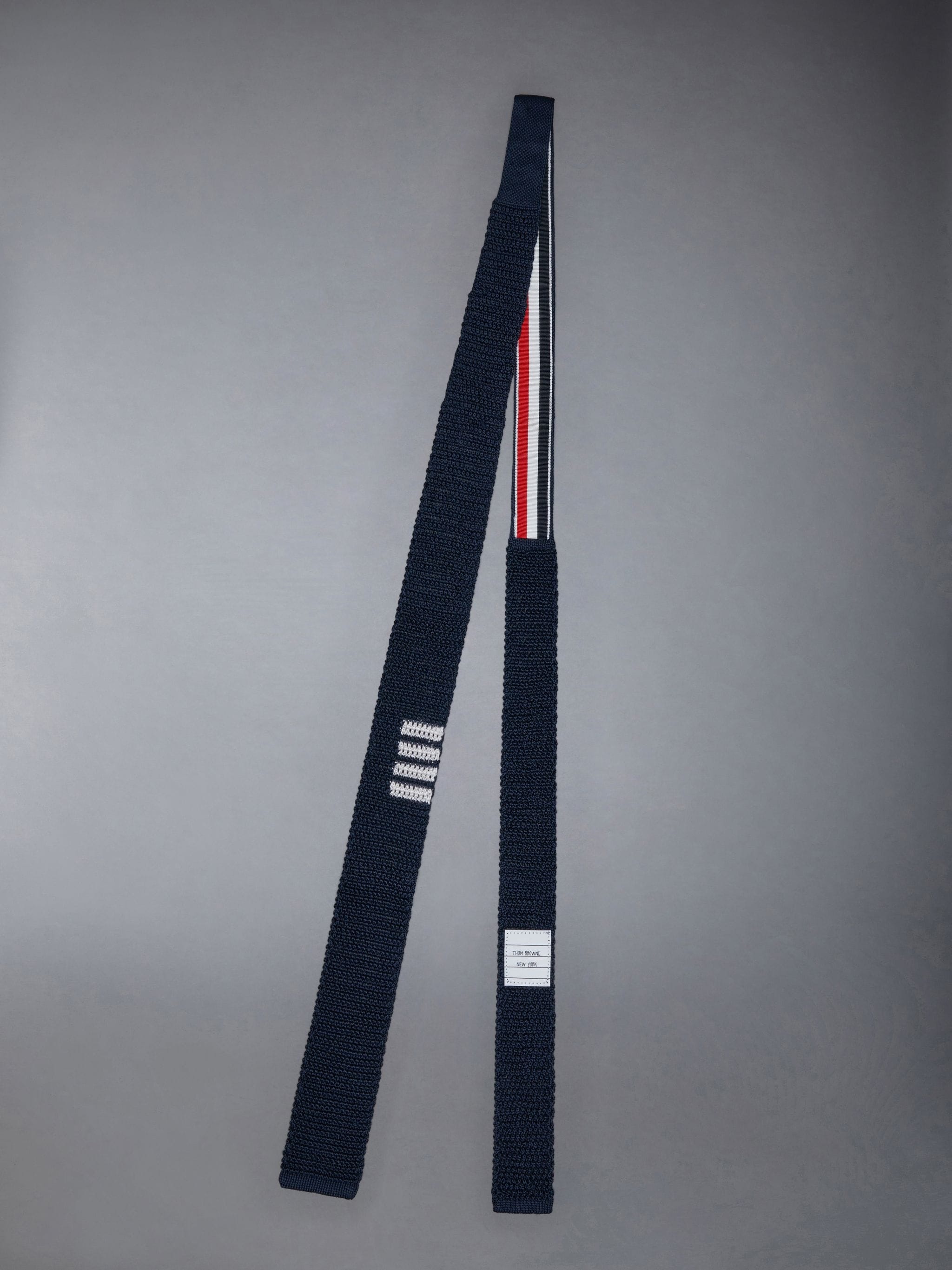 Waffle Stitch Silk Knit 4-Bar Tie 2