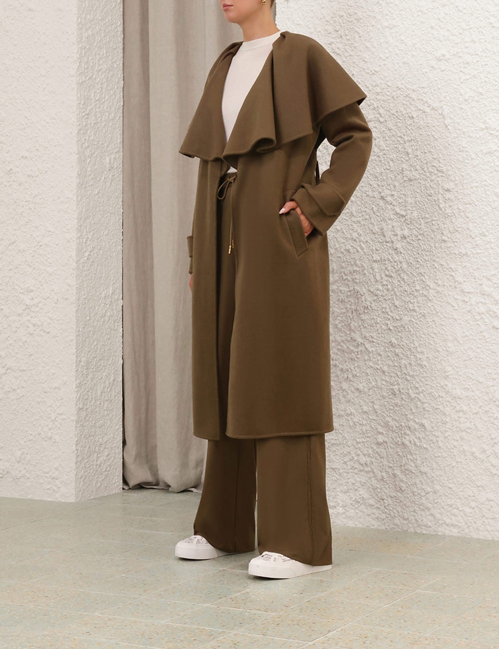 CRUSH LONG CAPE COAT - 8