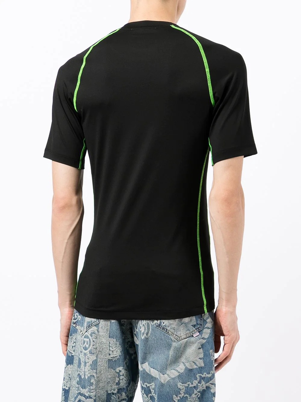 graphic-print contrast-stitching T-Shirt - 4