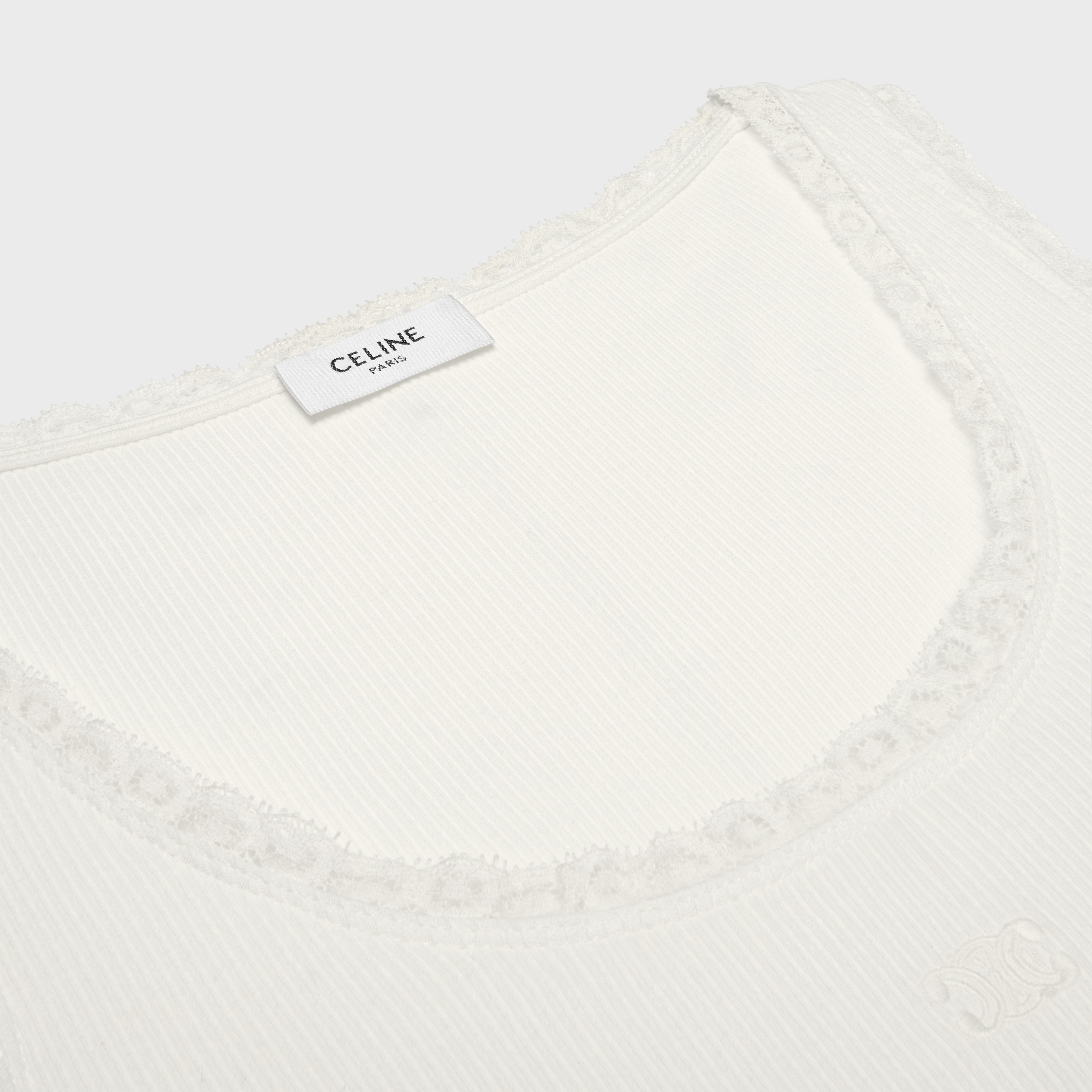 tank top IN ribbed cotton and silk - 3