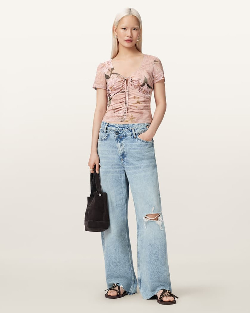GABBY SLIM FIT FLORAL MESH TOP 4