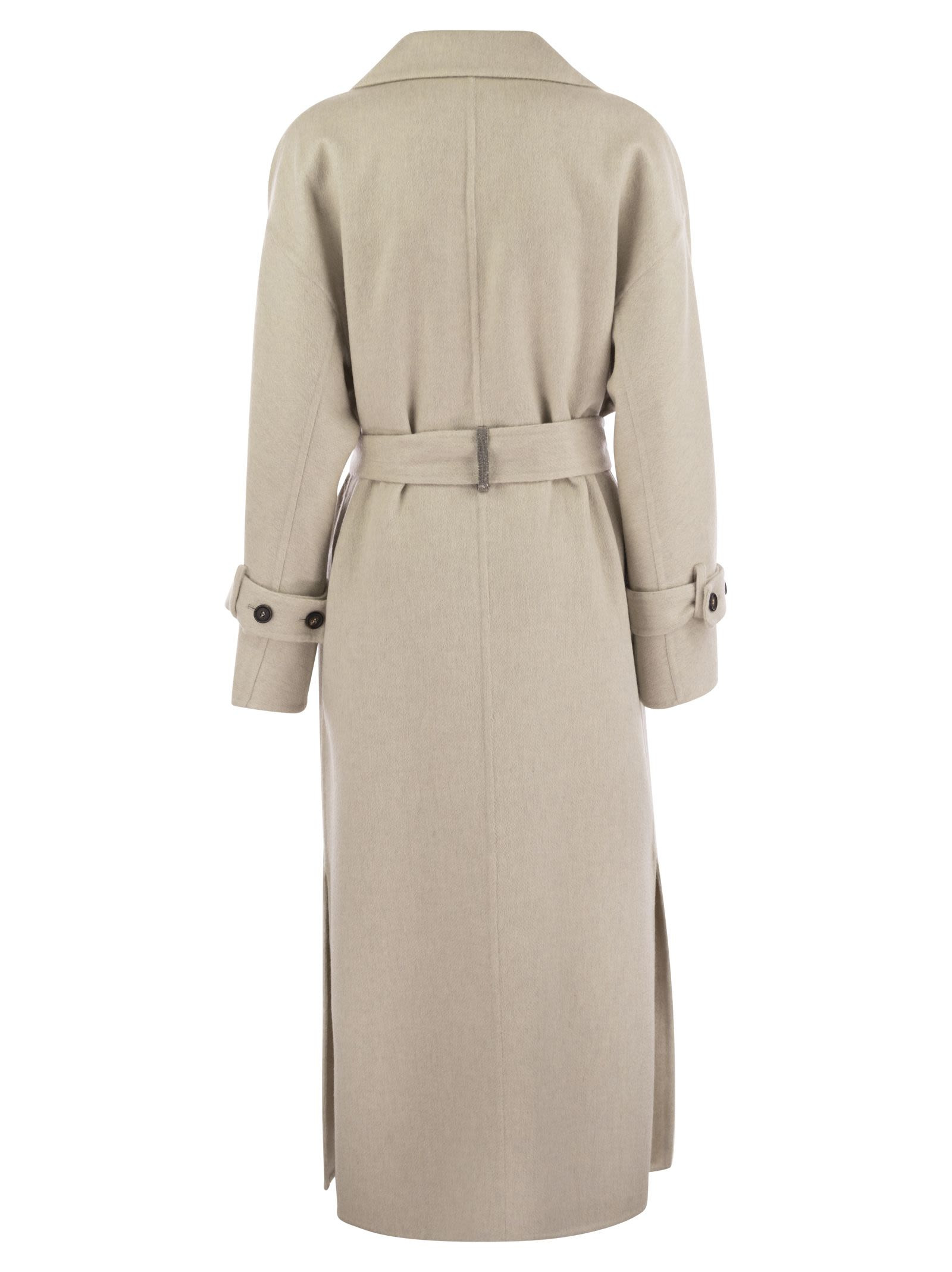 Brunello Cucinelli Women Cashmere Coat With Jewel Detail - 2