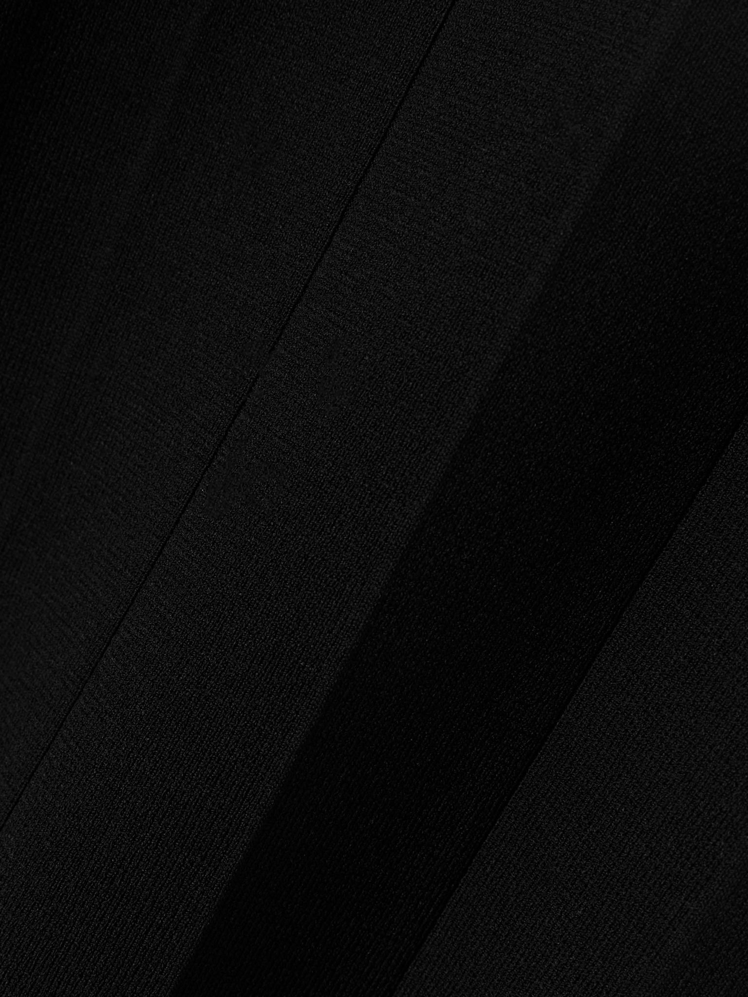 Lama ribbed jersey wide-leg pants Black - 5