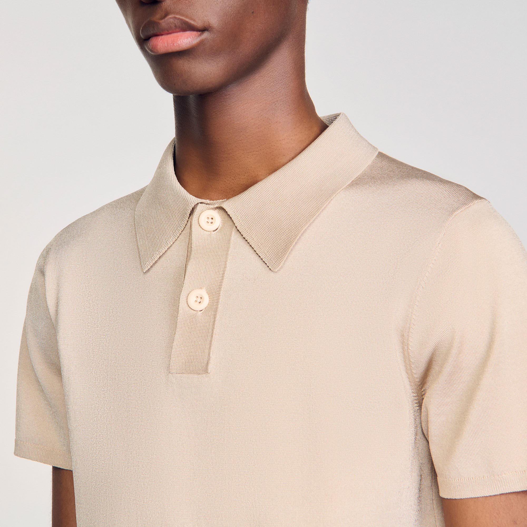 SHORT-SLEEVE KNITTED POLO SHIRT - 4