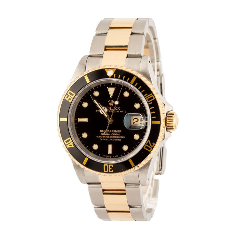 Rolex Submariner 16613 Black Dial with Two Tone Oyster - 2
