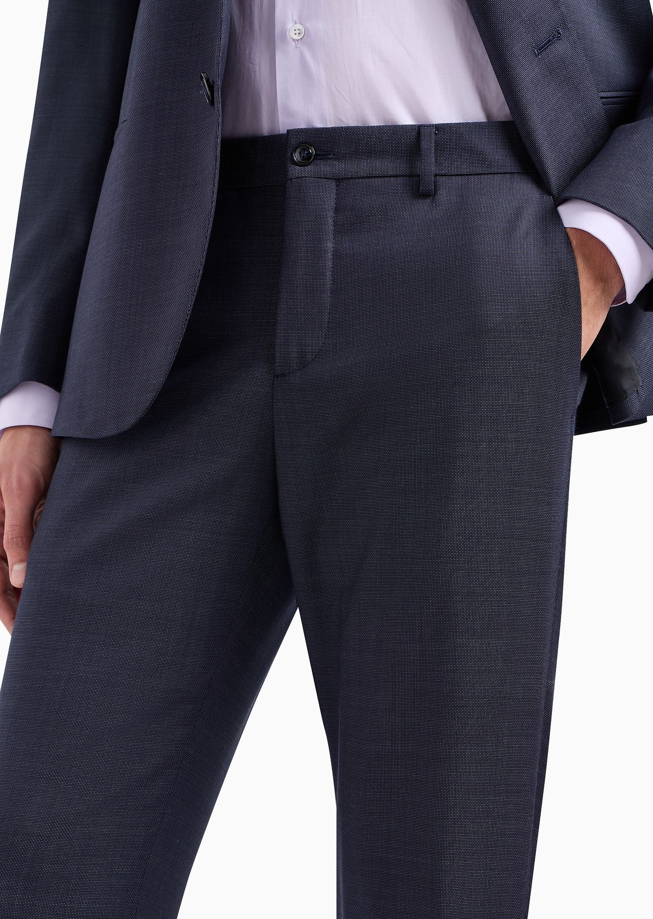 Soho Line single-breasted suit in pinpoint-effect virgin-wool serge - 6